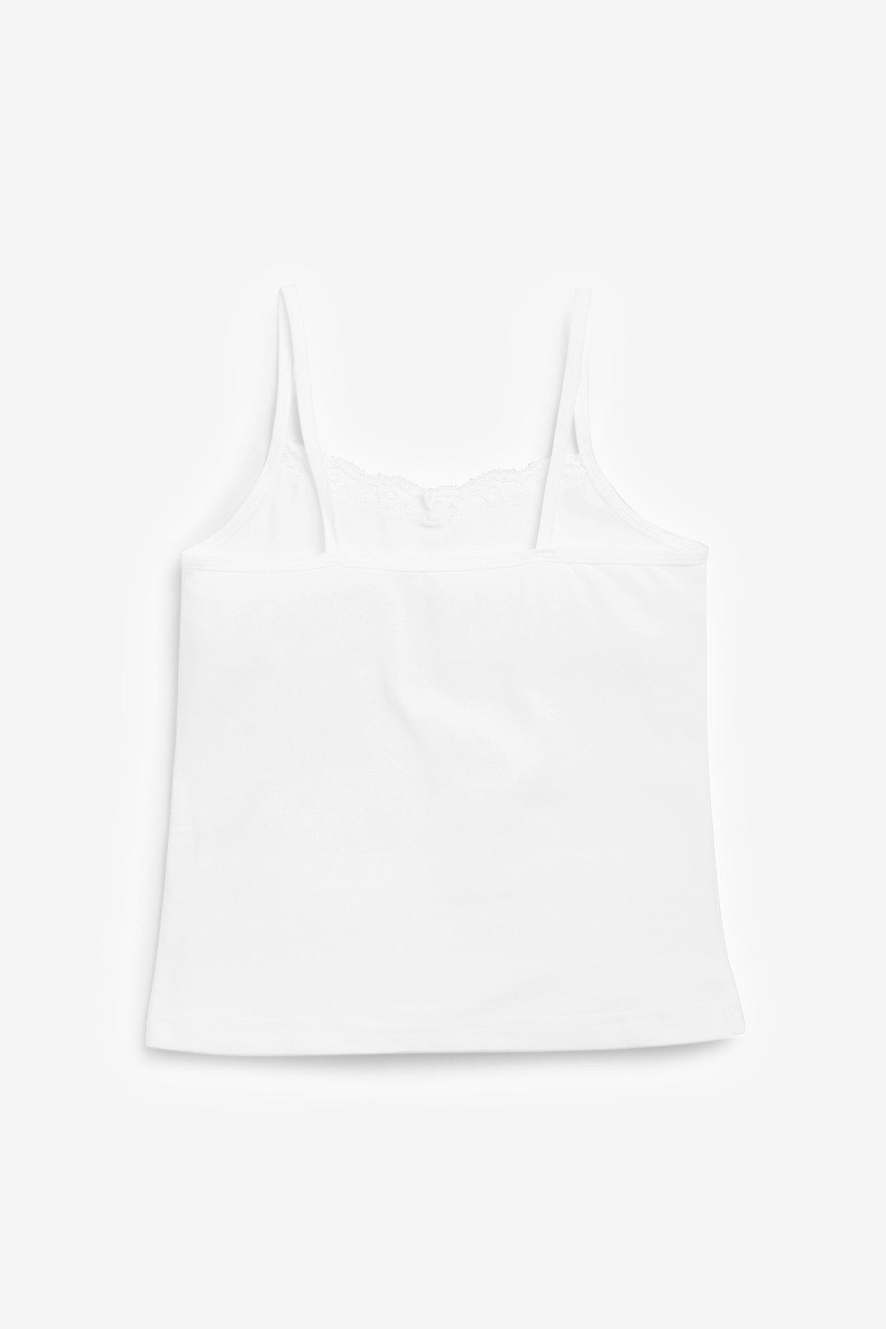 White 10 Pack Strappy Cami Vests (1.5-16yrs)