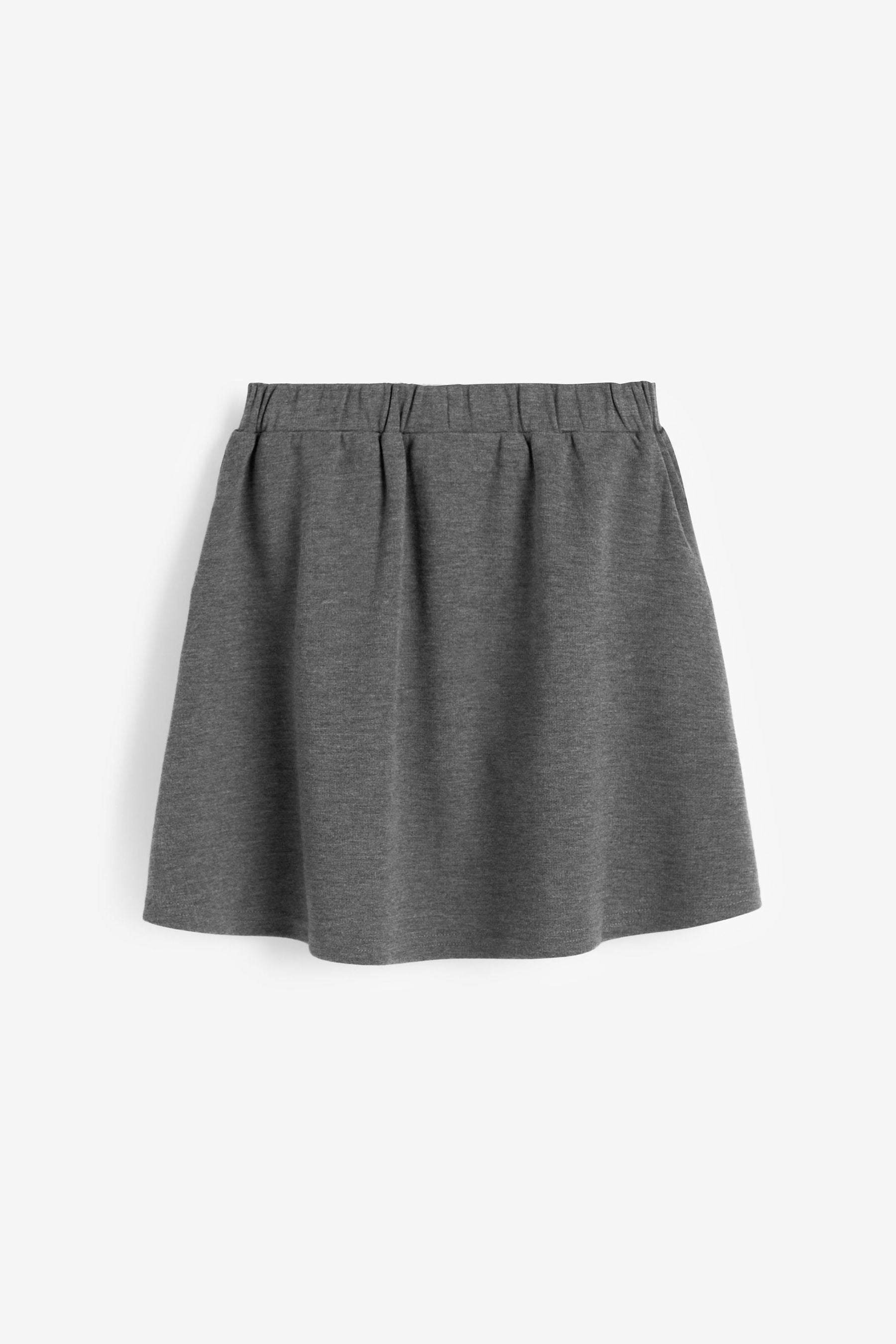 Grey Jersey Stretch Frill Pocket Skater School Skirt (3-16yrs)