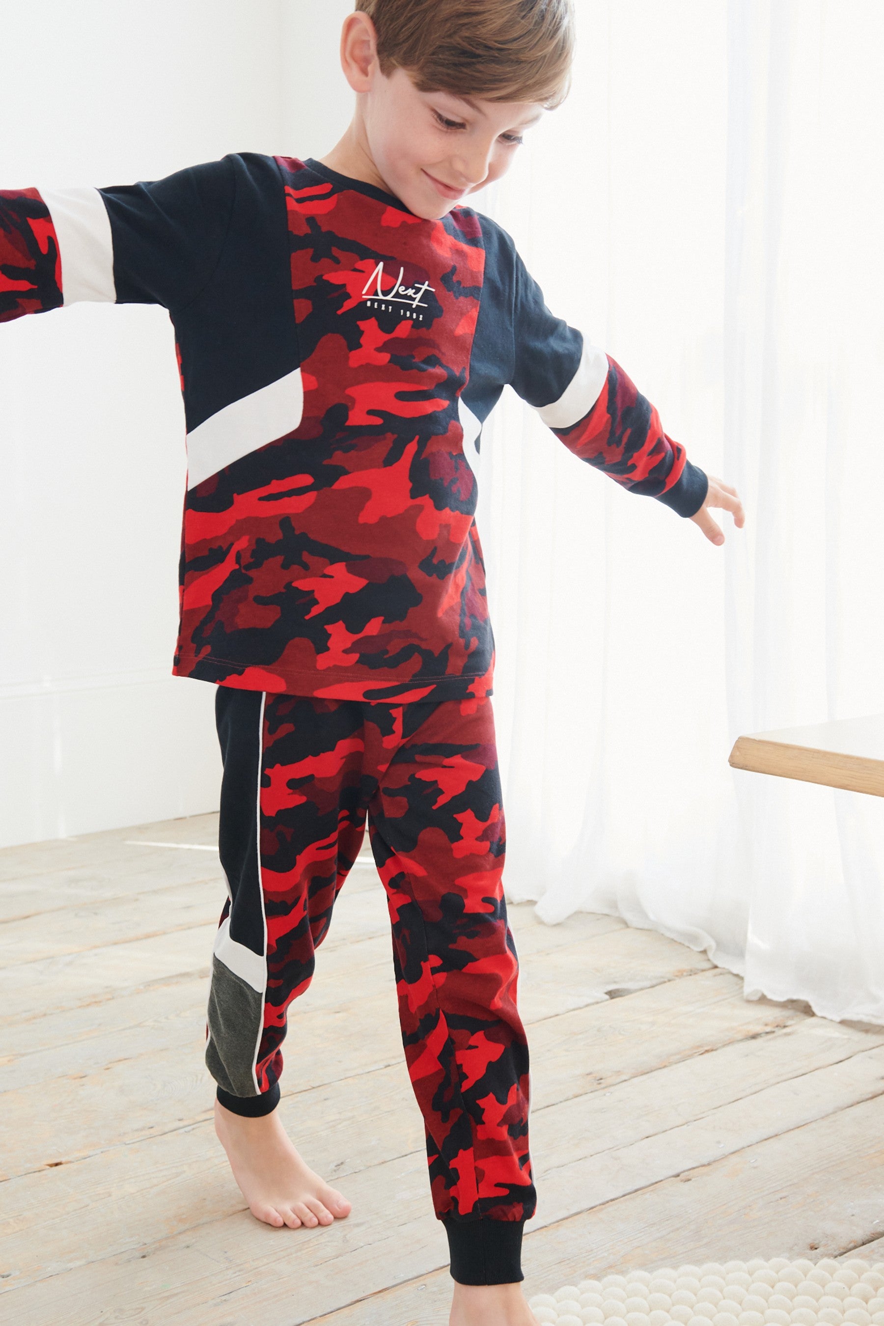 Black/Red Camouflage Pyjamas 3 Pack (3-16yrs)