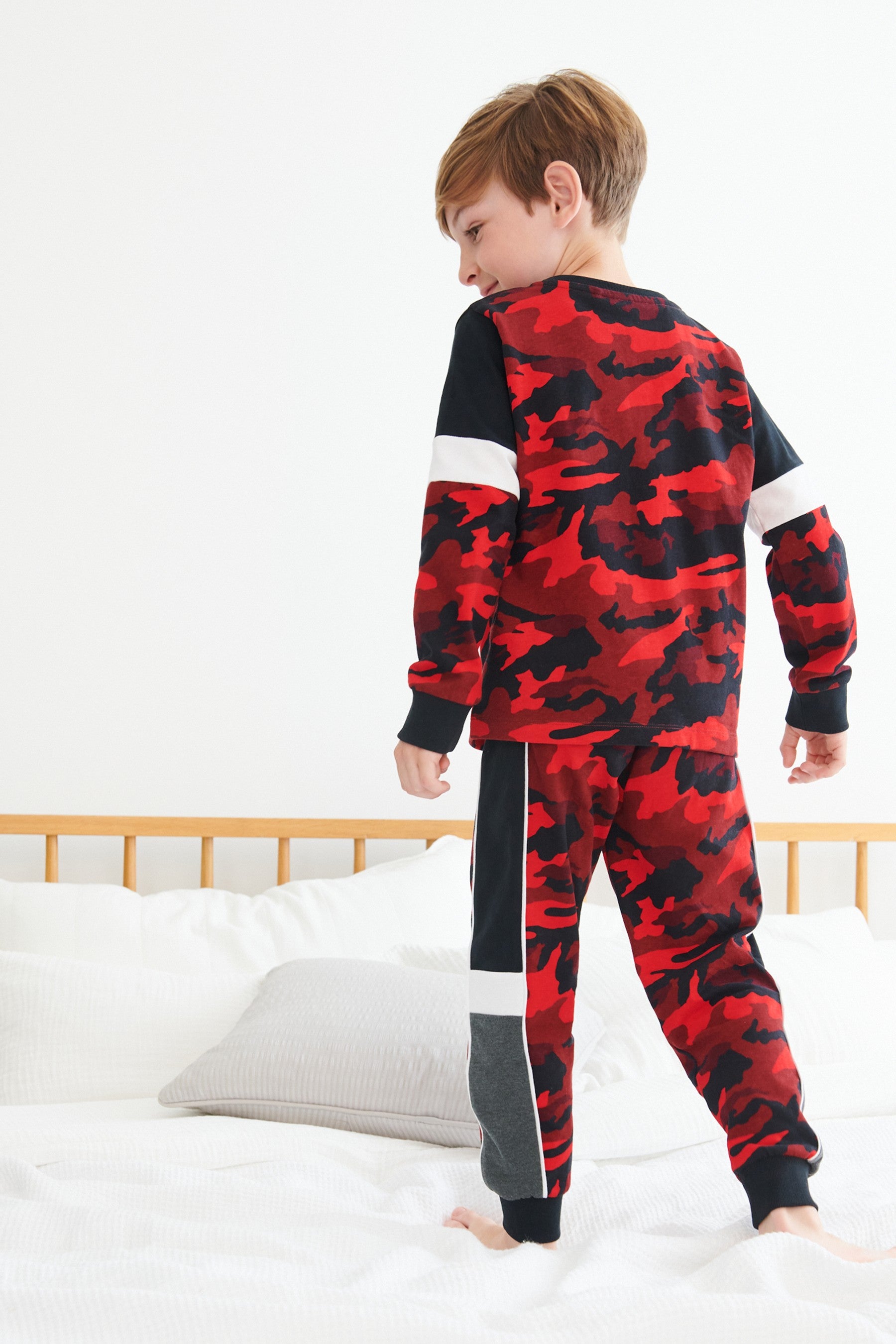 Black/Red Camouflage Pyjamas 3 Pack (3-16yrs)