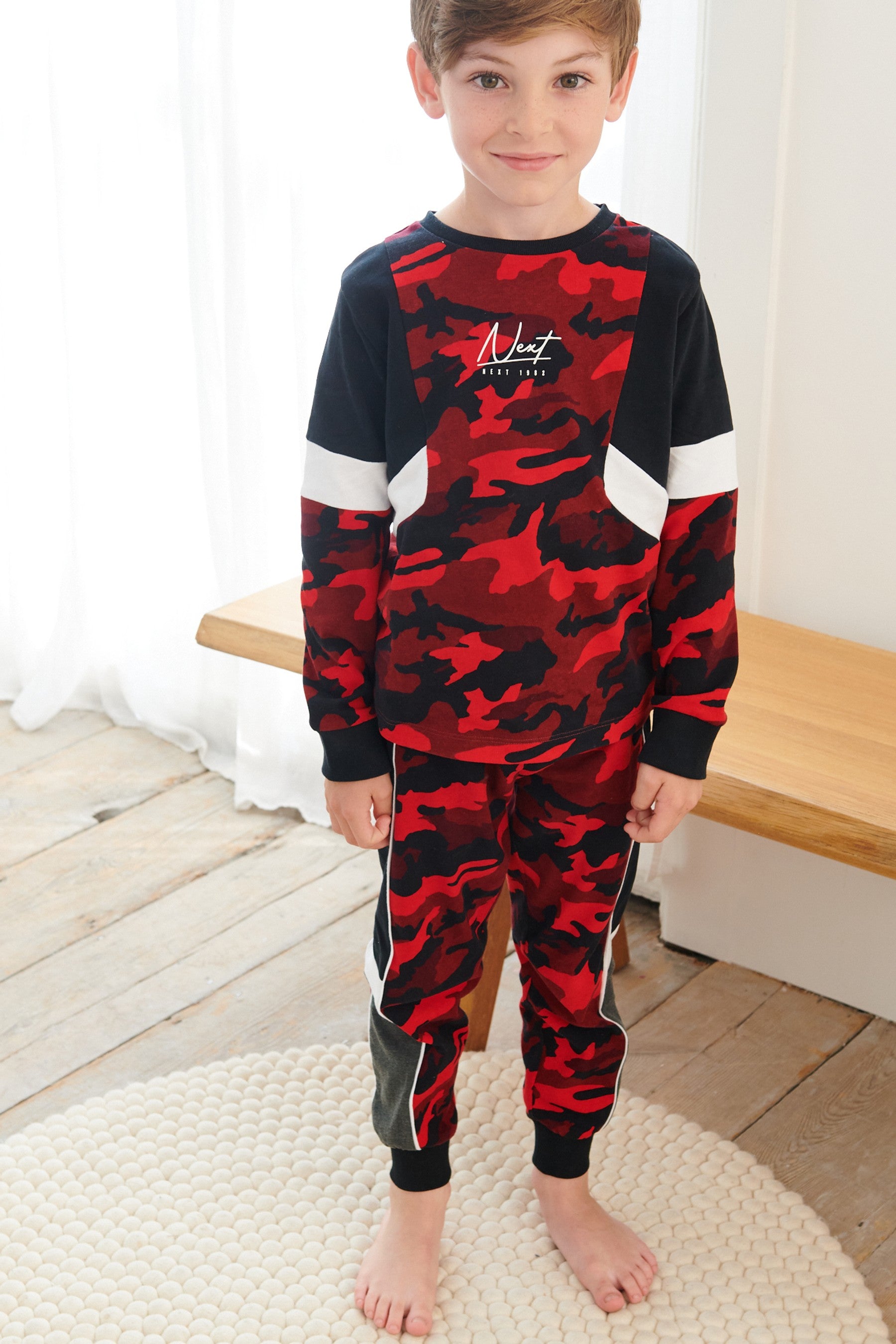 Black/Red Camouflage Pyjamas 3 Pack (3-16yrs)