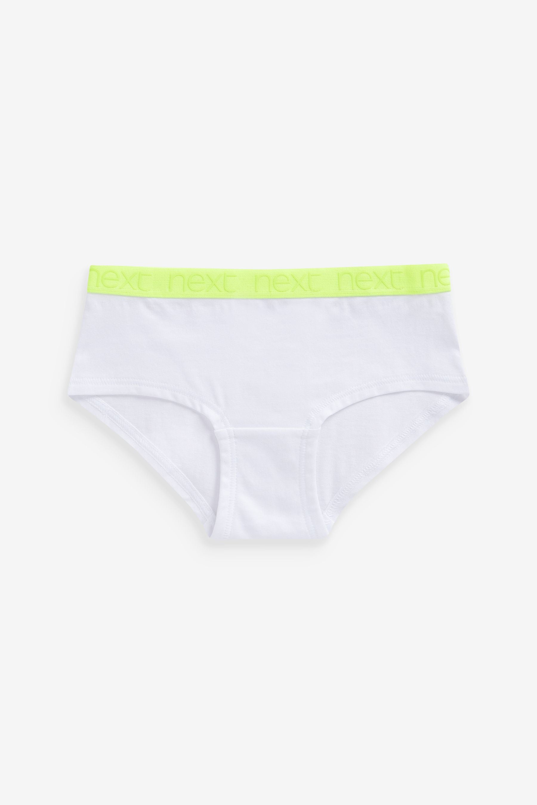 White Fluro Hipsters 5 Pack (2-16yrs)