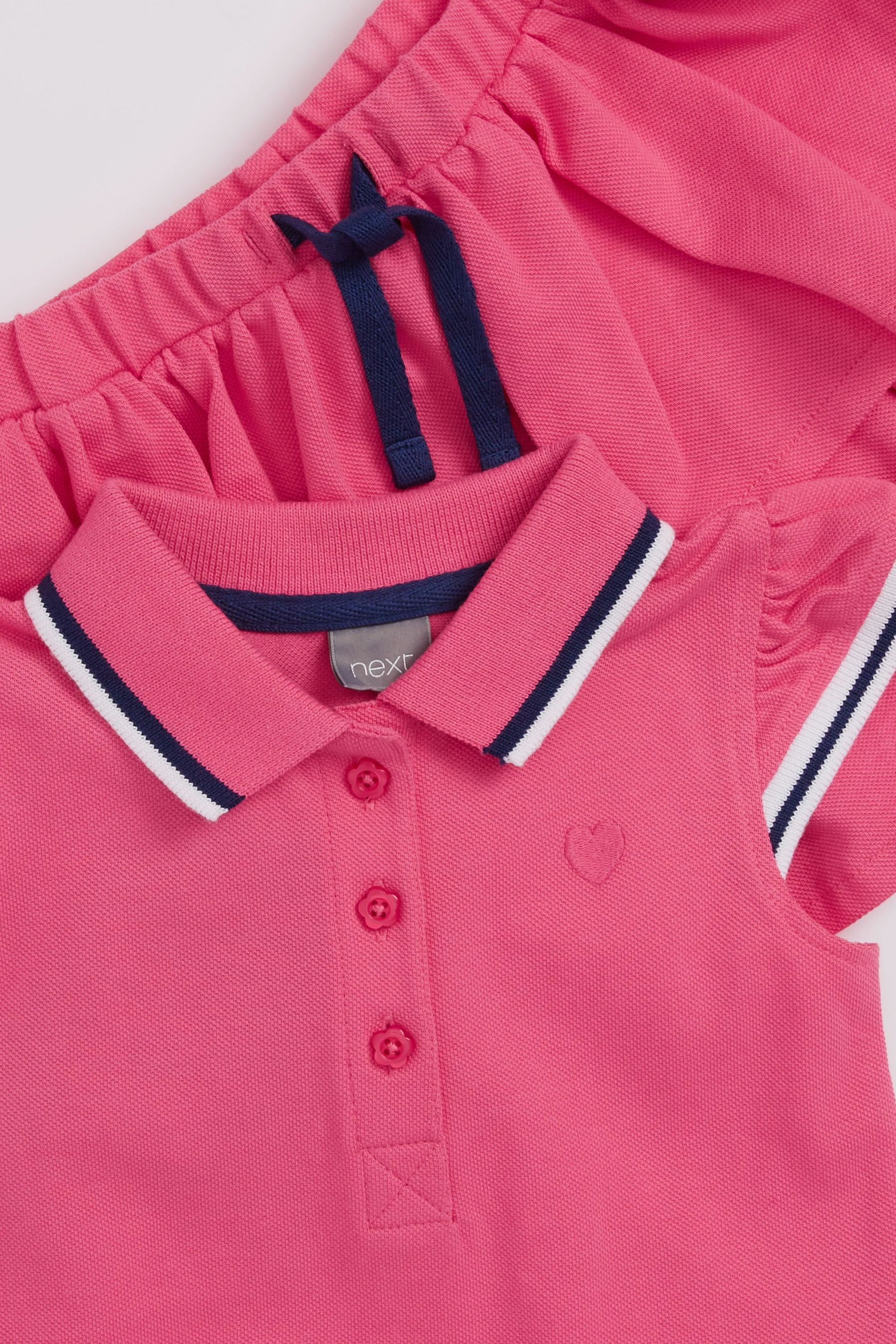 Pink Polo Top And Skirt Set (3mths-7yrs)