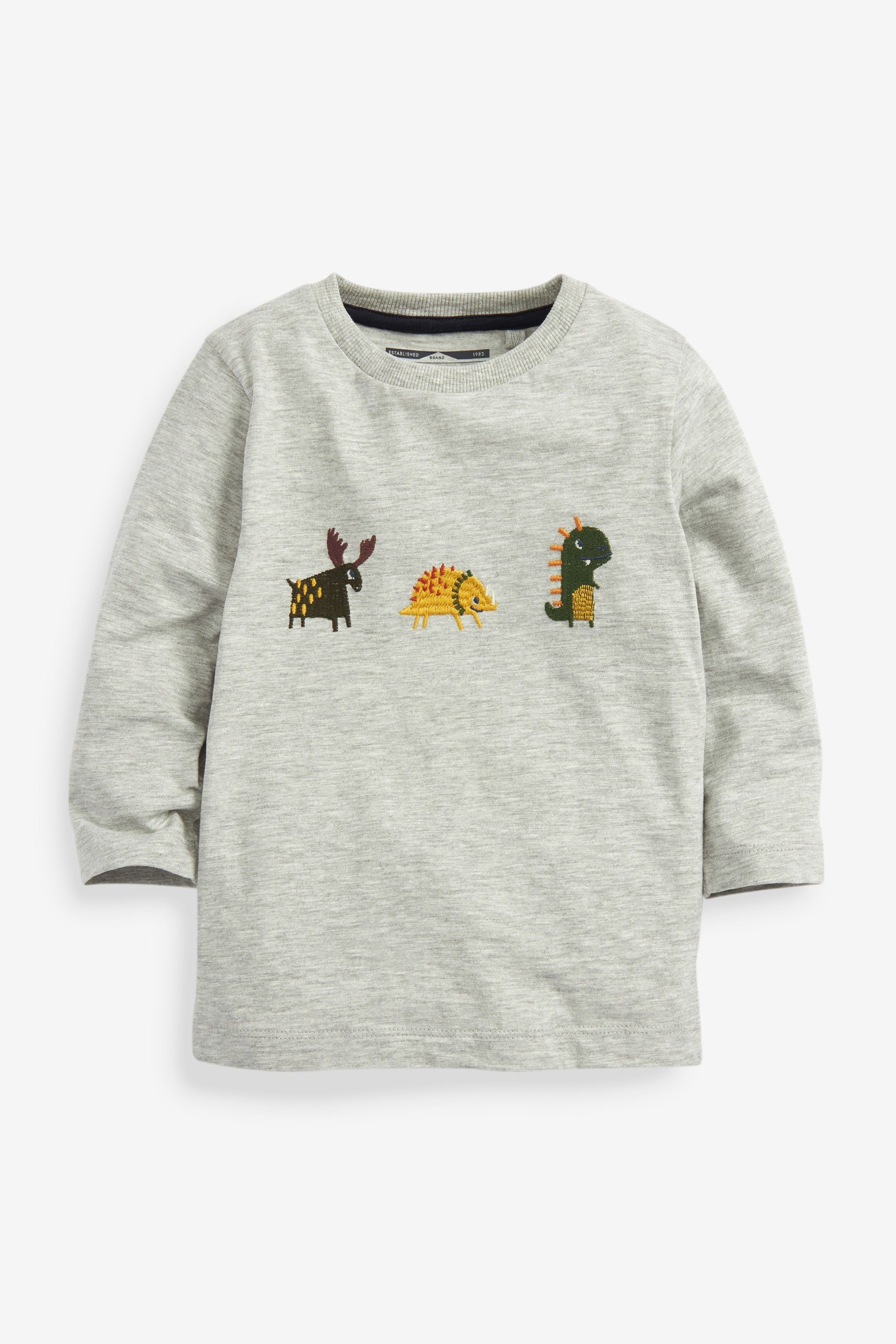 Rainbow Dino 3 Pack Long Sleeve Character T-Shirts (3mths-7yrs)