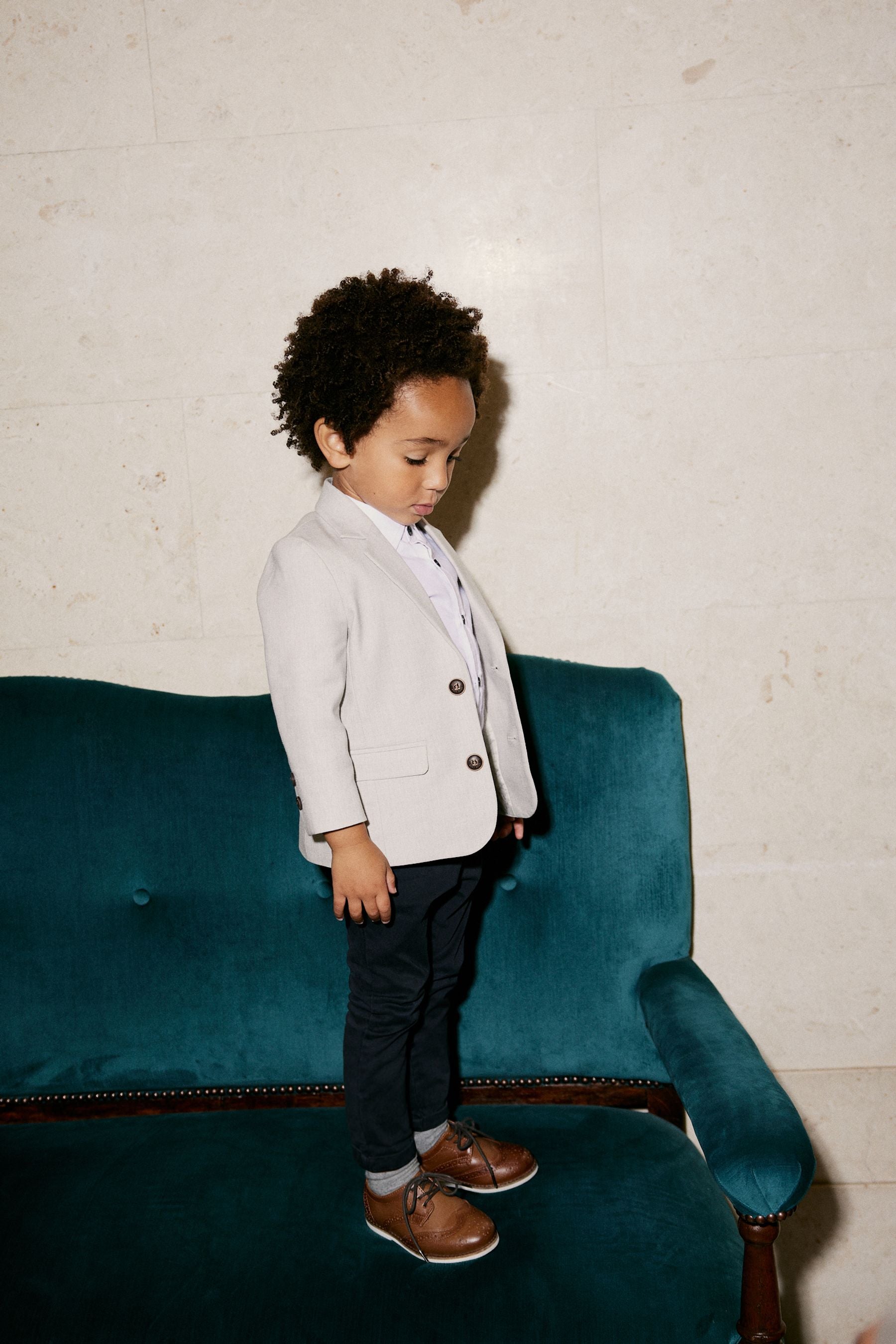 Neutral Blazer With Linen (3mths-9yrs)