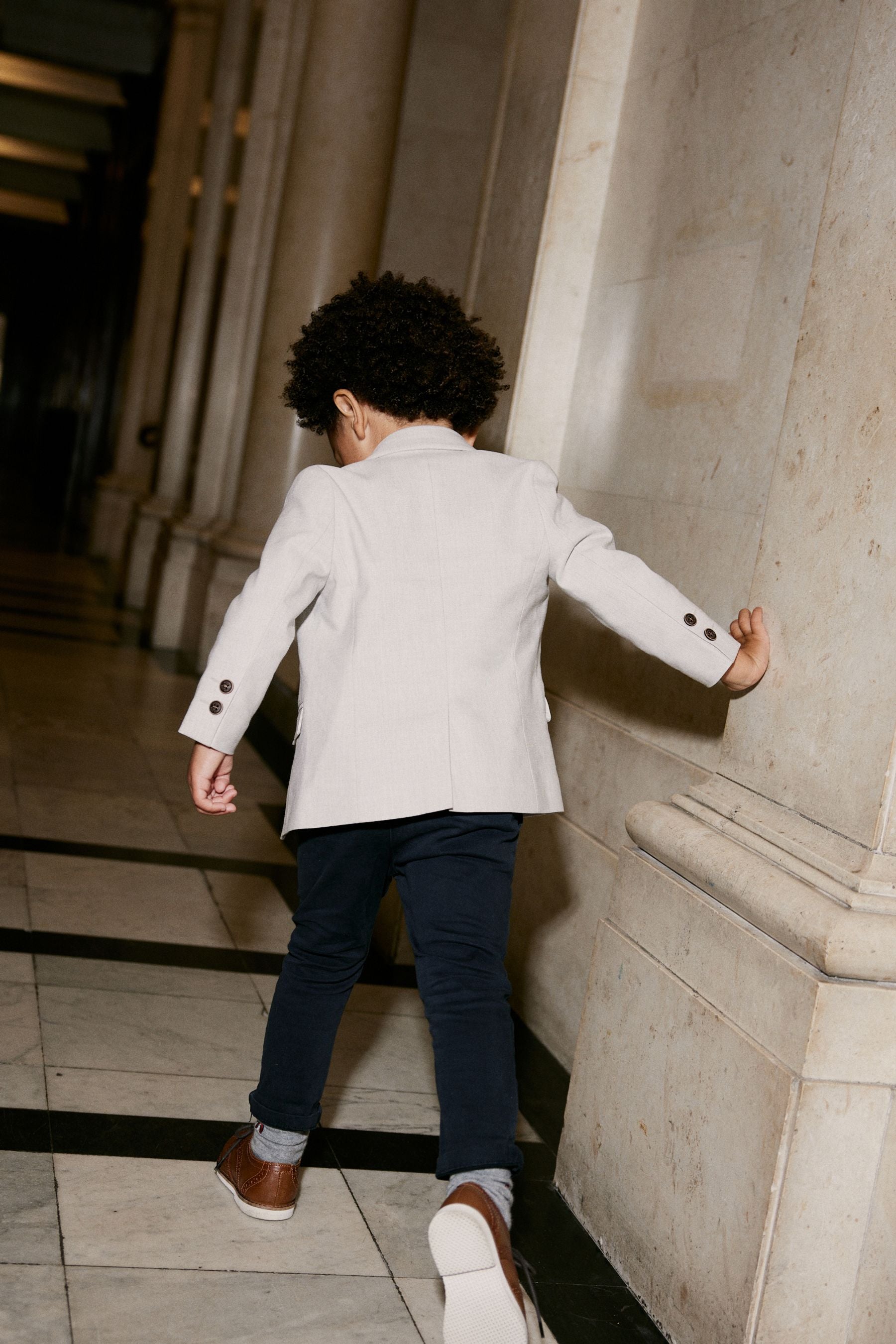 Neutral Blazer With Linen (3mths-9yrs)