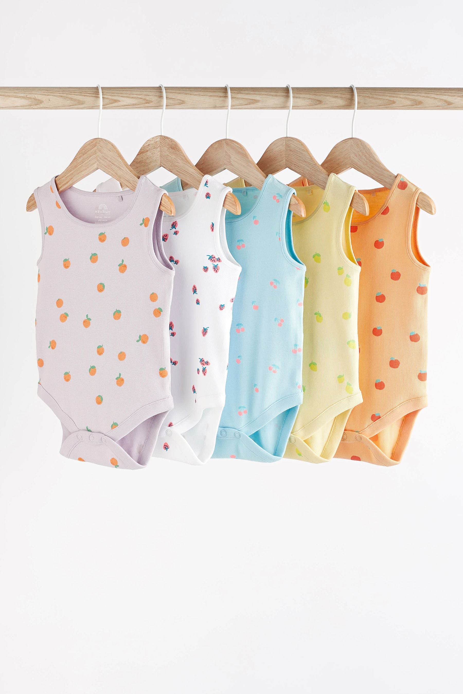 Multi 5 Pack Vest Baby Bodysuits