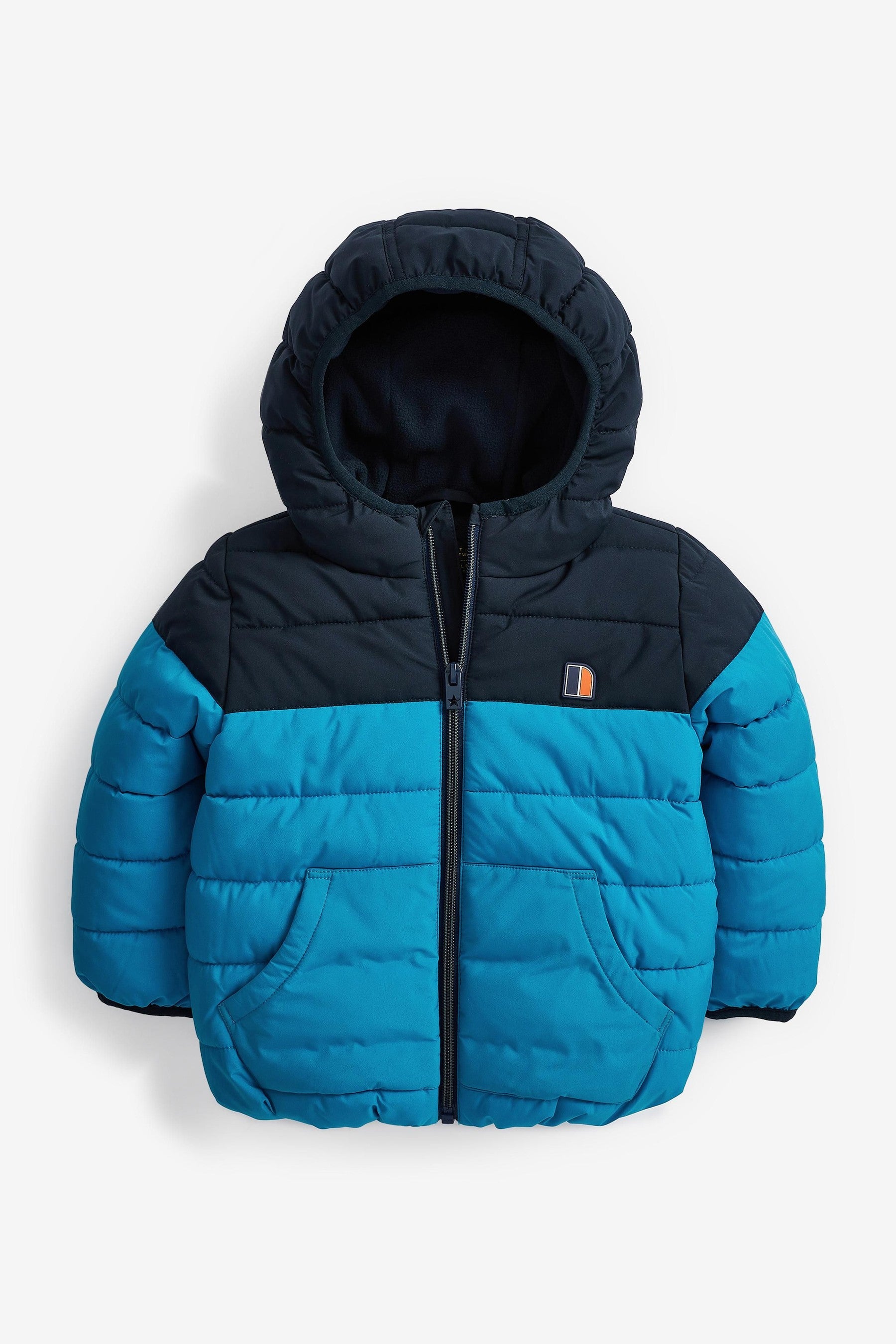 Blue Colourblock Padded Coat (3mths-7yrs)