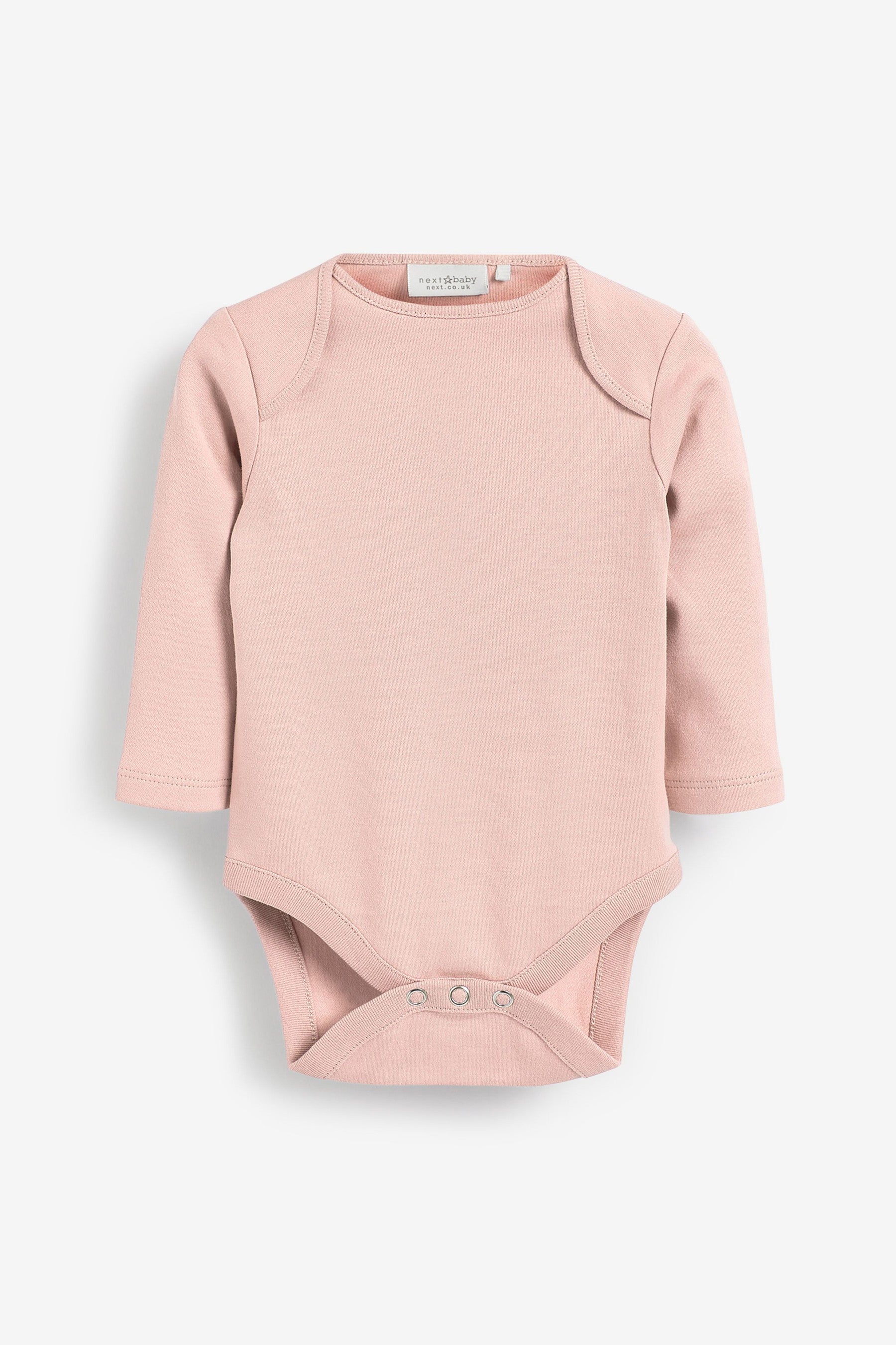 Dusky Pink Baby 5 Pack Essential Long Sleeve Bodysuits (0mths-3yrs)