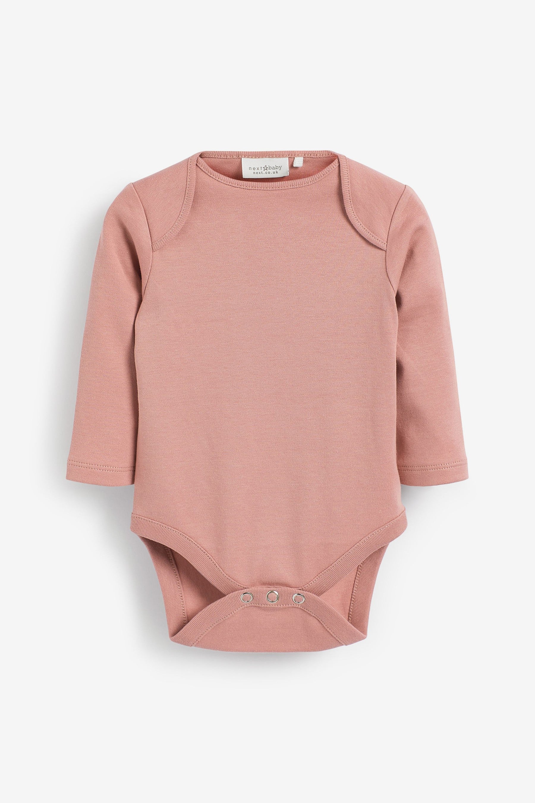 Dusky Pink Baby 5 Pack Essential Long Sleeve Bodysuits (0mths-3yrs)