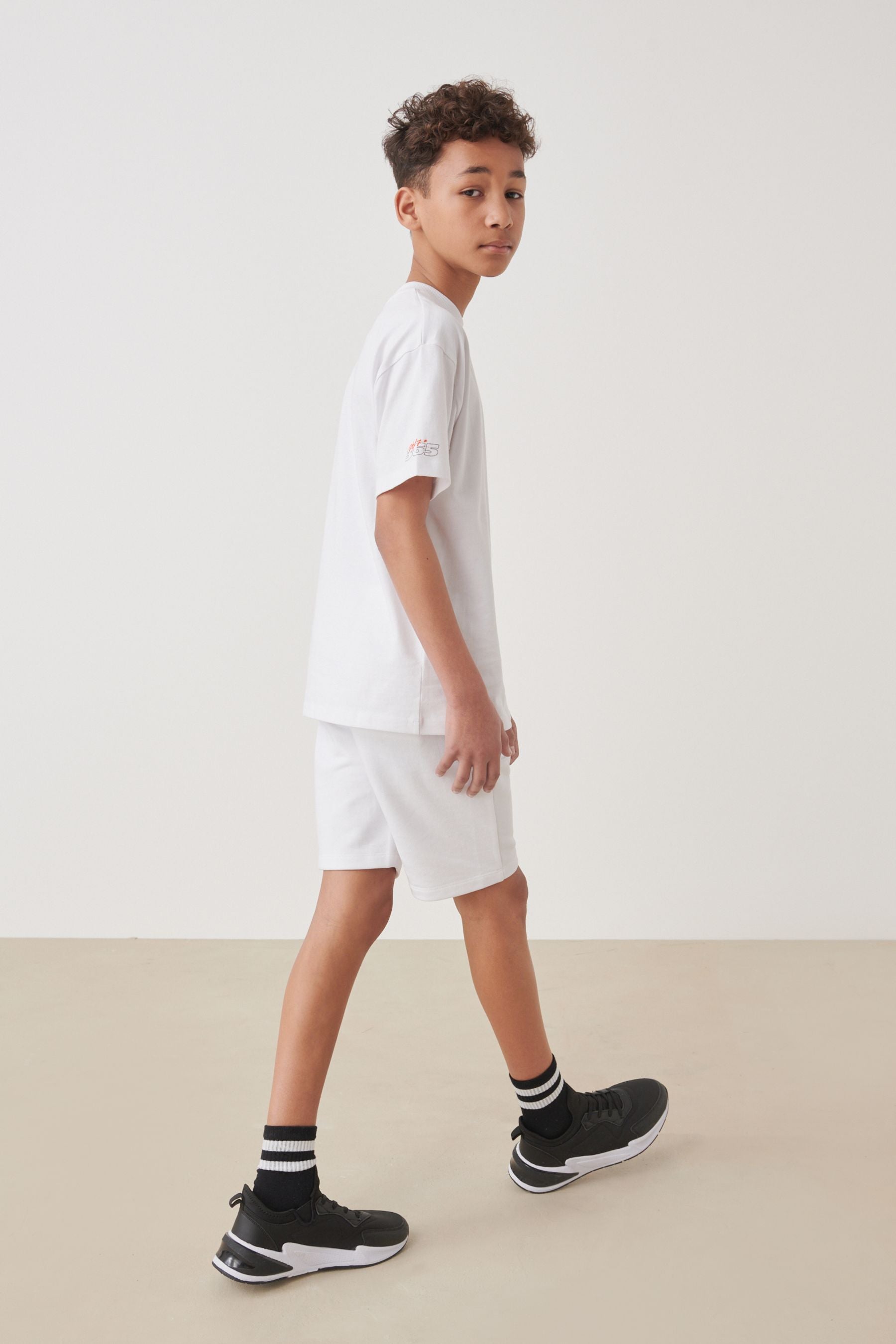 White T-Shirt And Short Set (3-16yrs)