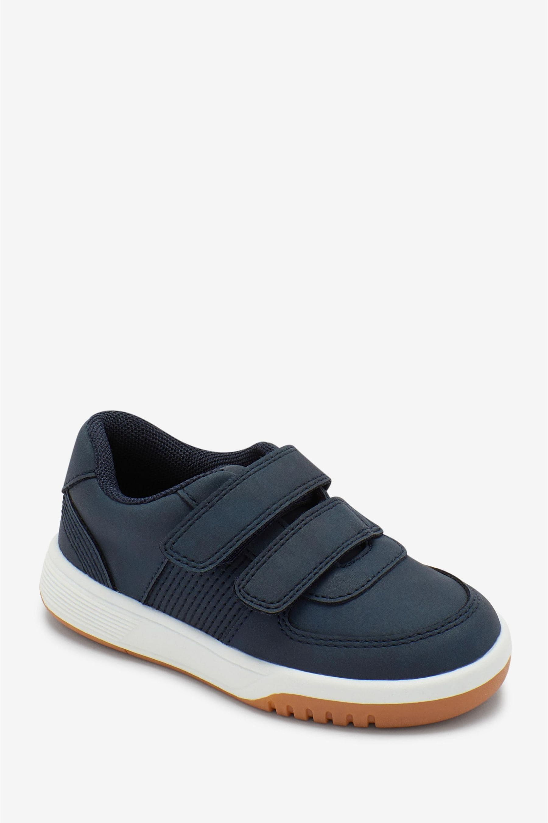 Navy Strap Touch Fastening Trainers