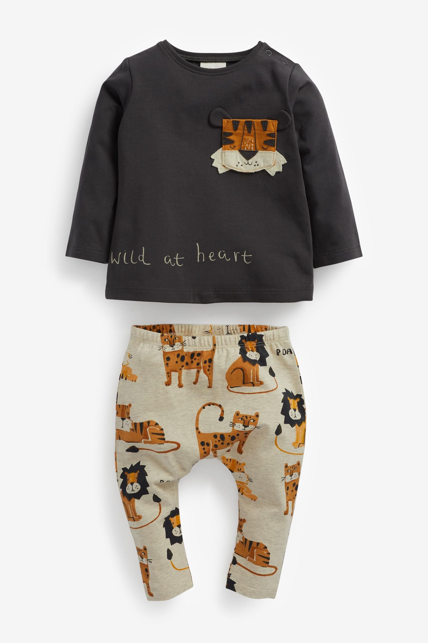 Grey Lion Baby 2 Pack T-Shirt & Leggings Set (0mths-3yrs)