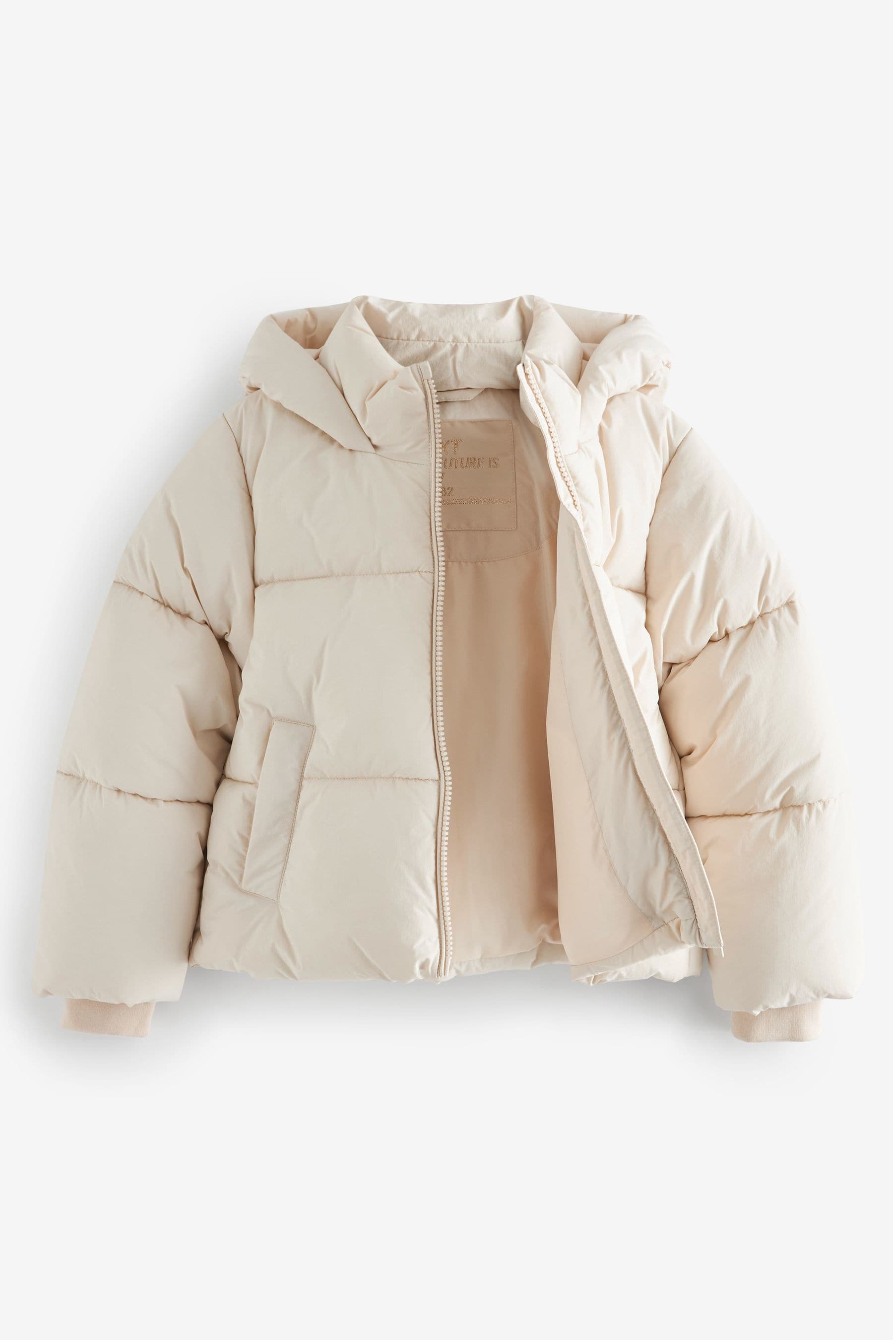 Cream Shower Resistant Cropped Padded Jacket (2-16yrs)