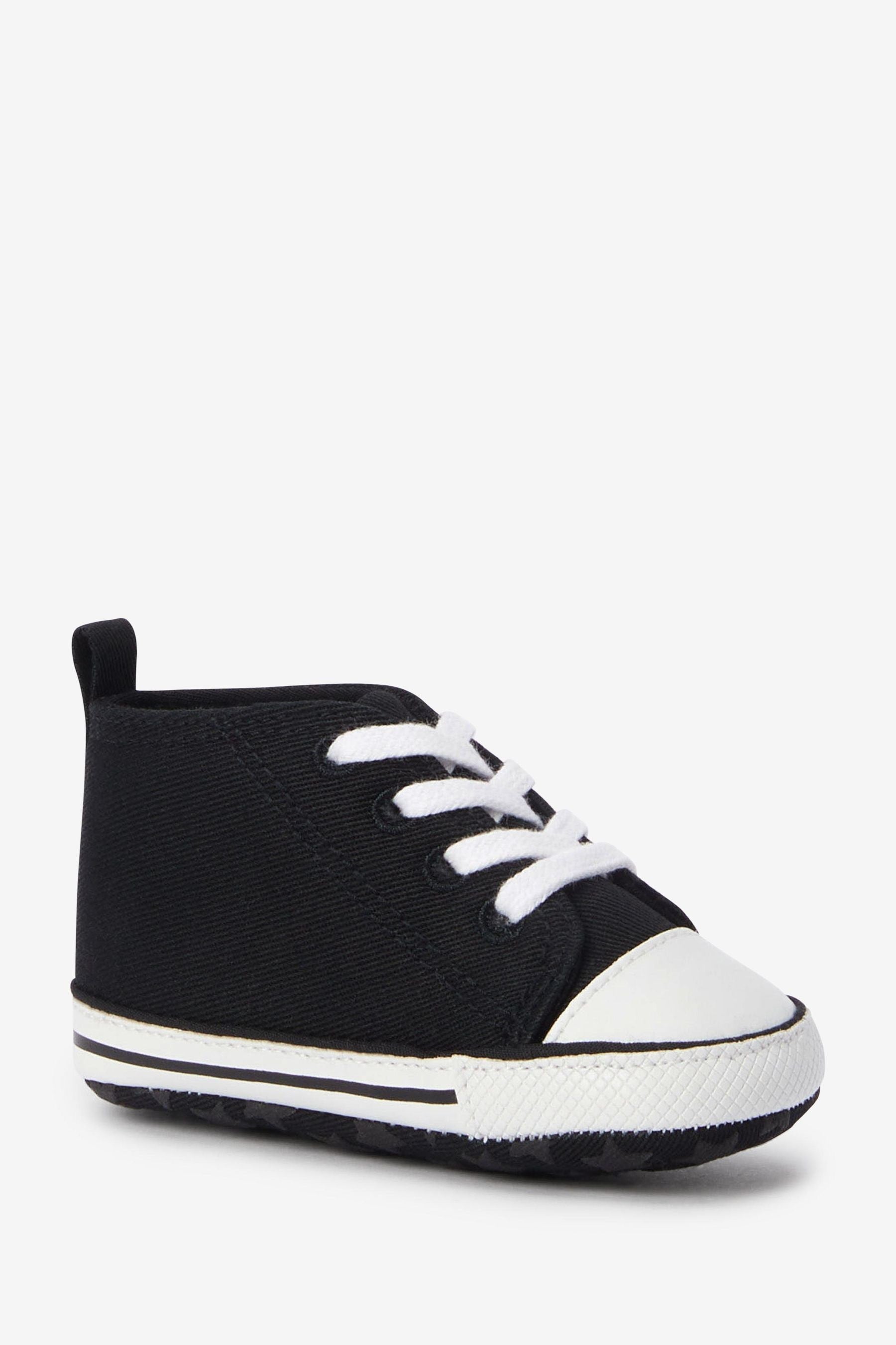 Black Black High Top Baby Trainers (0-24mths)