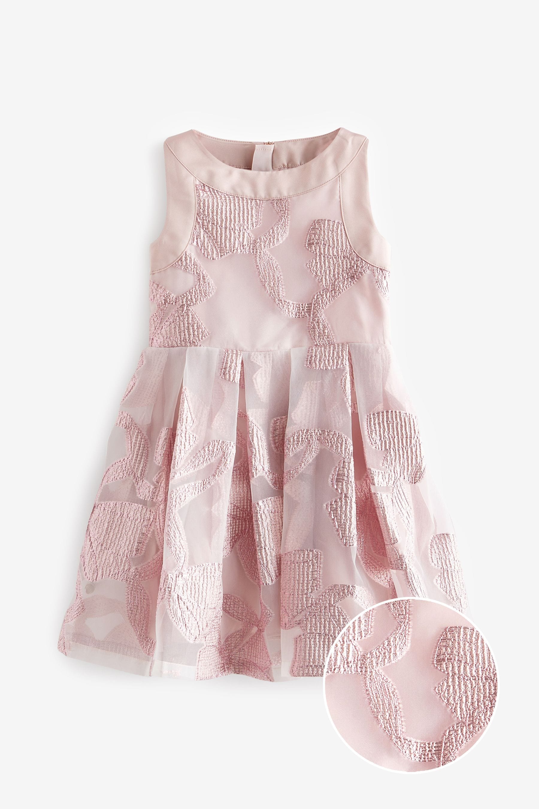 Pink Baker by Ted Baker Sparkly Bow Jacquard Dress