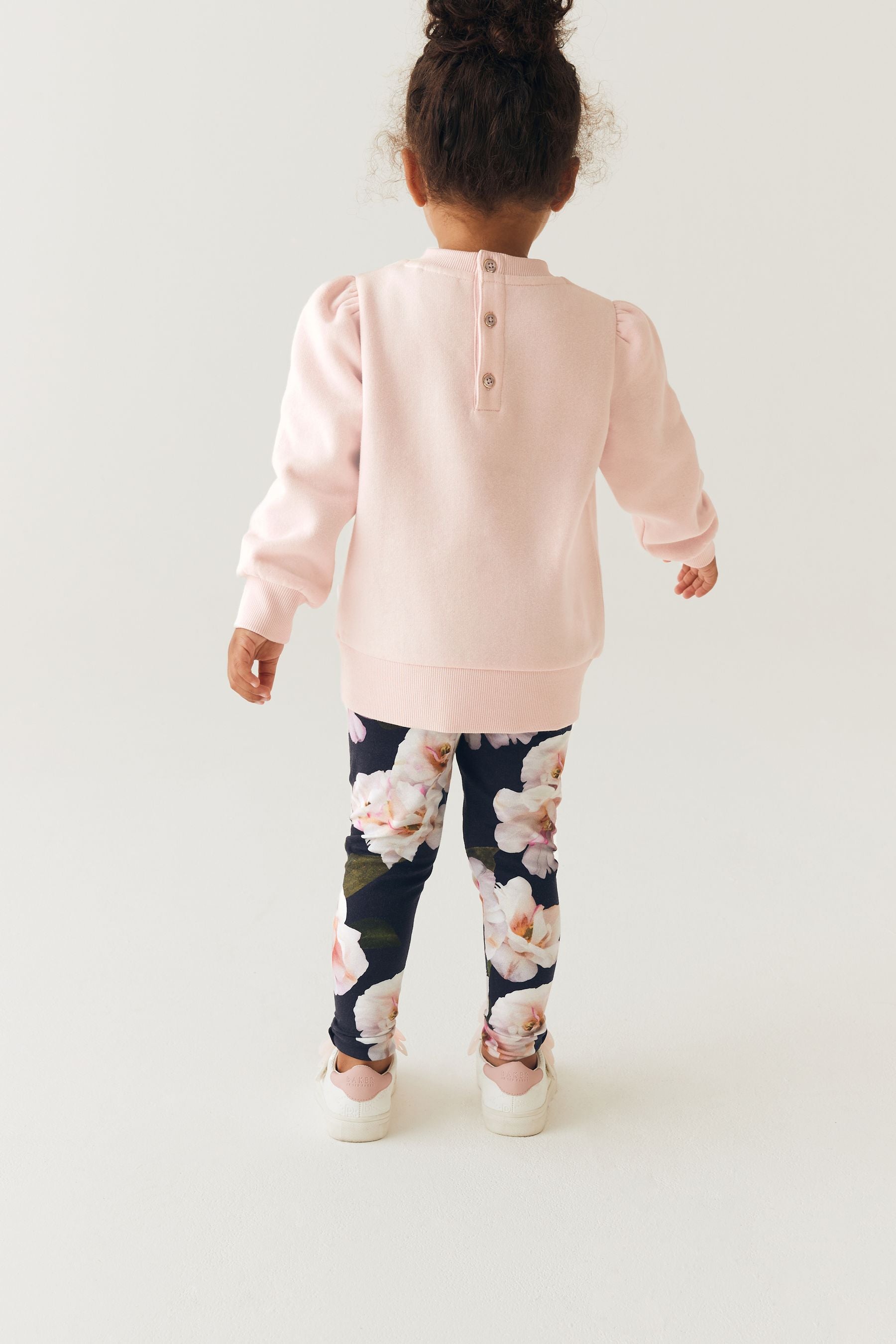 Pink Baker by Ted Baker (0-6yrs) Pink Bow Sweater and Leggings Set