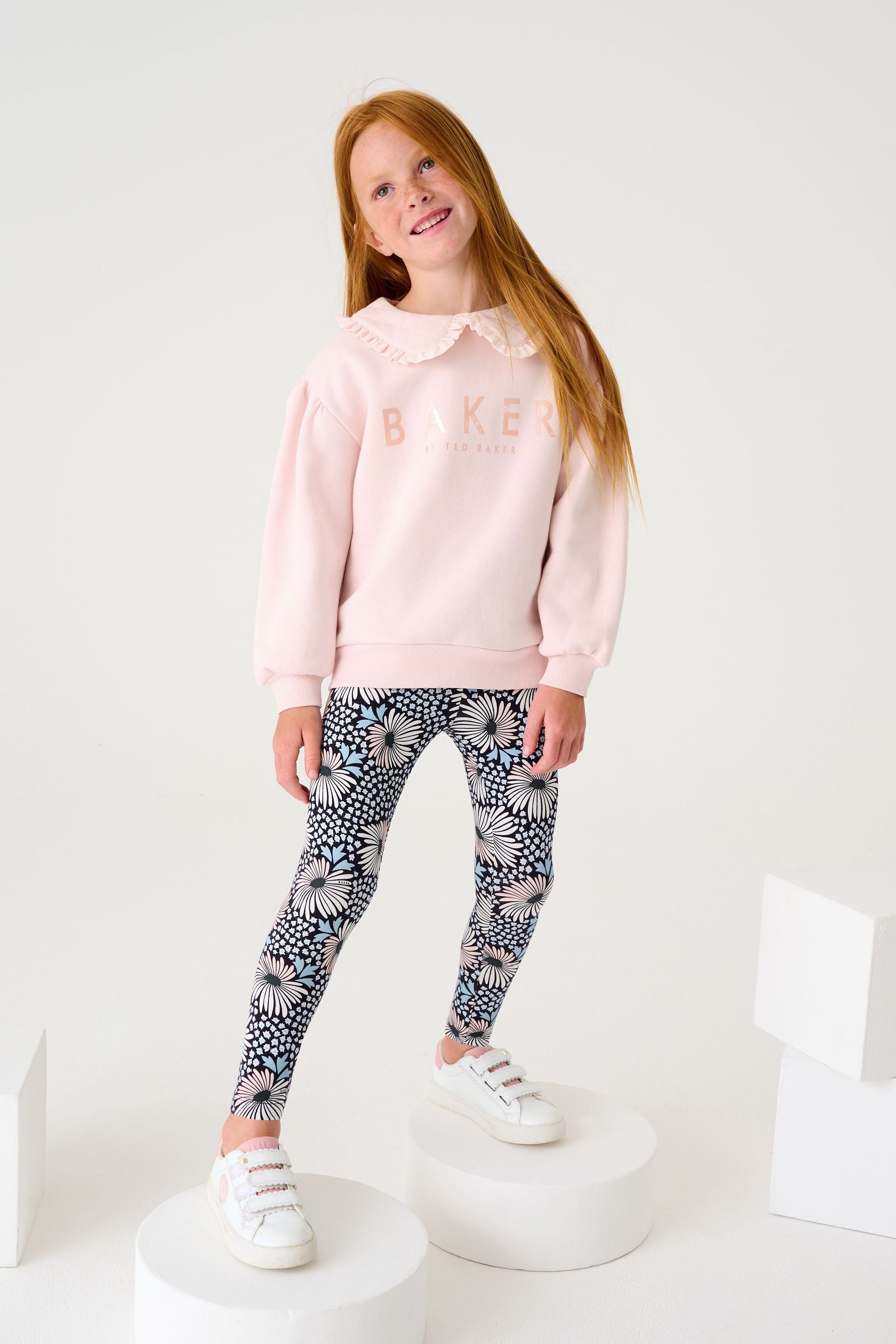 Pink Baker by Ted Baker Pink Legging and Collar Sweater Set