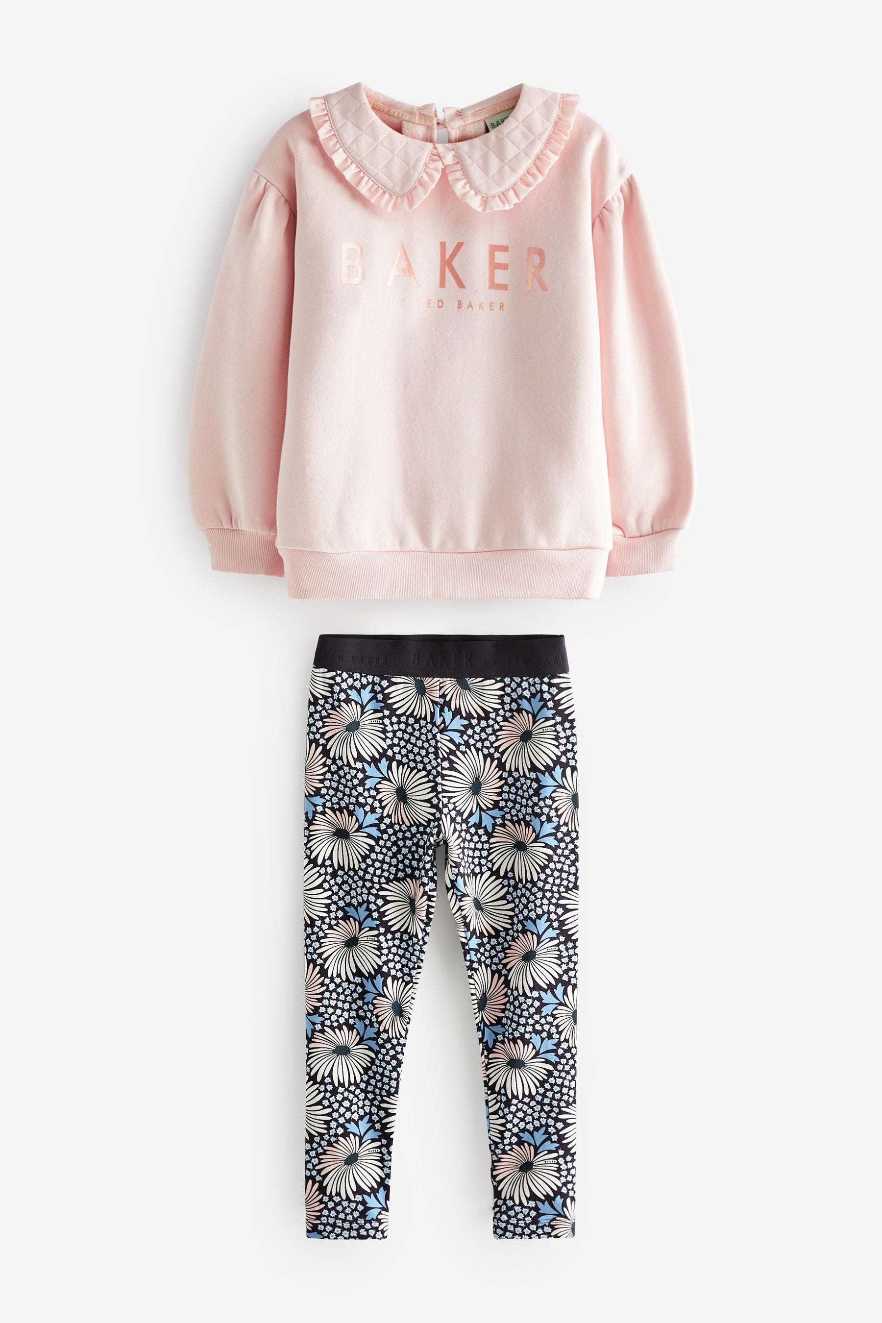 Pink Baker by Ted Baker Pink Legging and Collar Sweater Set