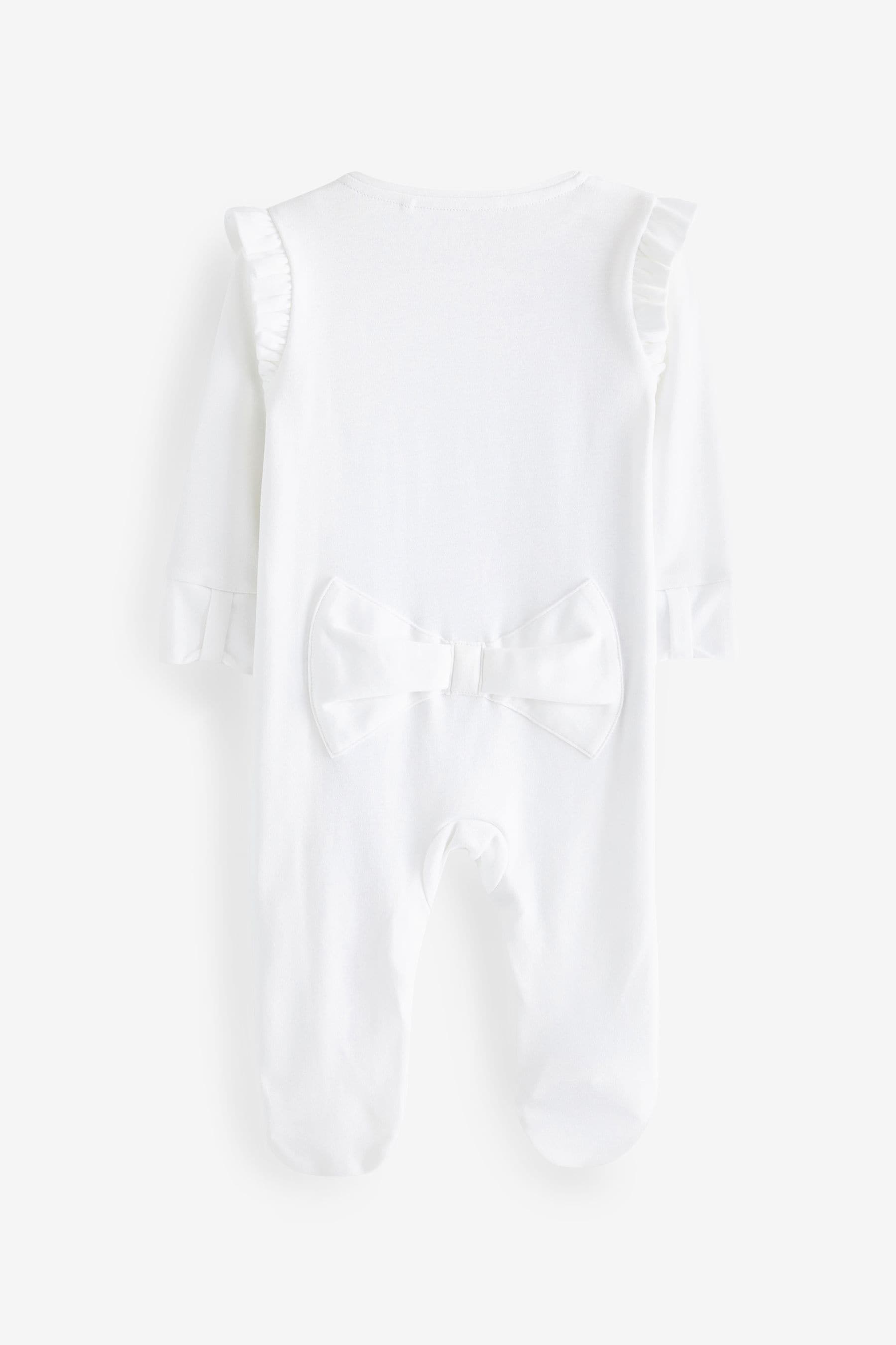 White Baker by Ted Baker Placement White Sleepsuit and Bib Set