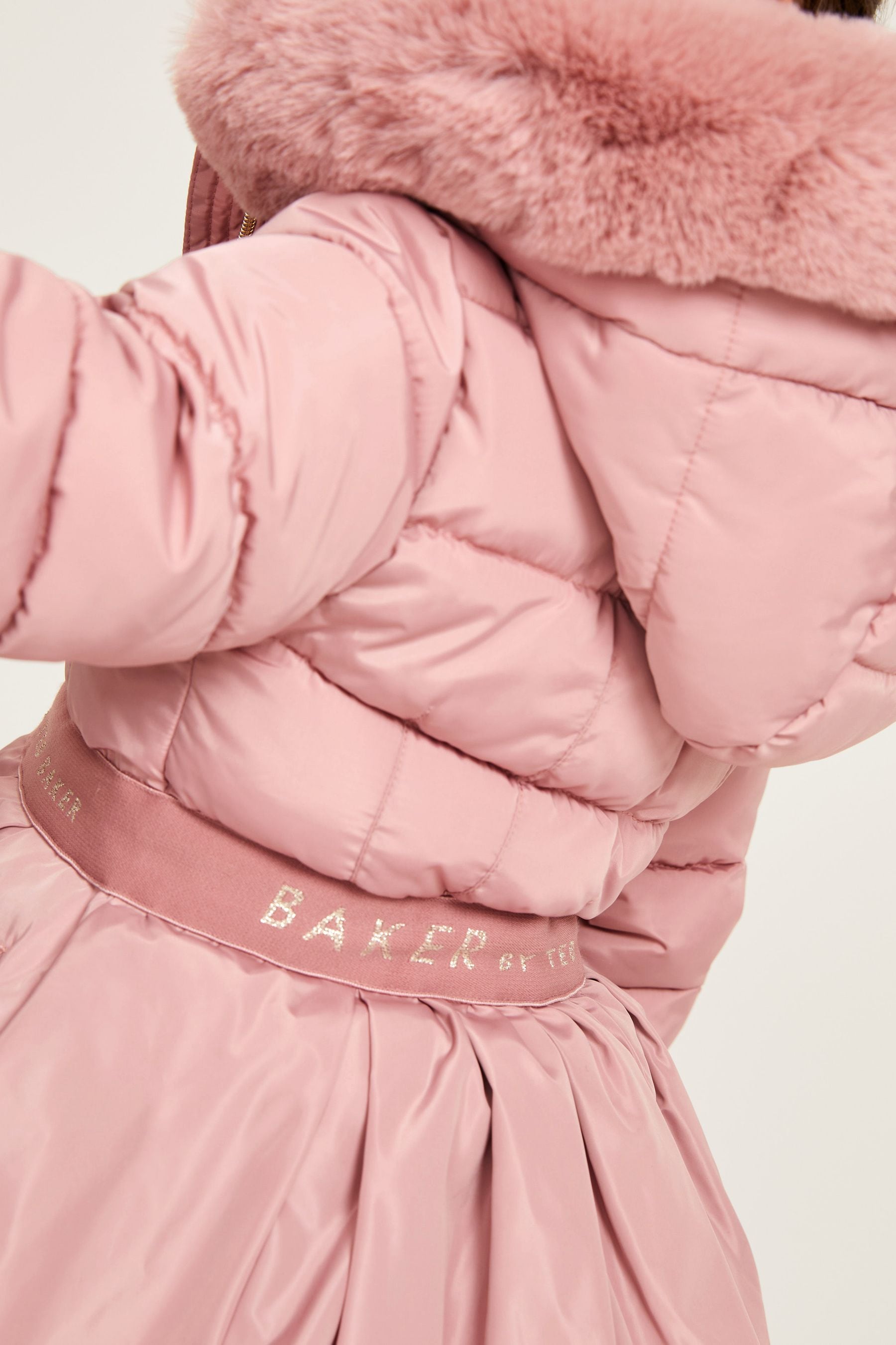 Pink Baker by Ted Baker Shower Resistant Skirted Coat