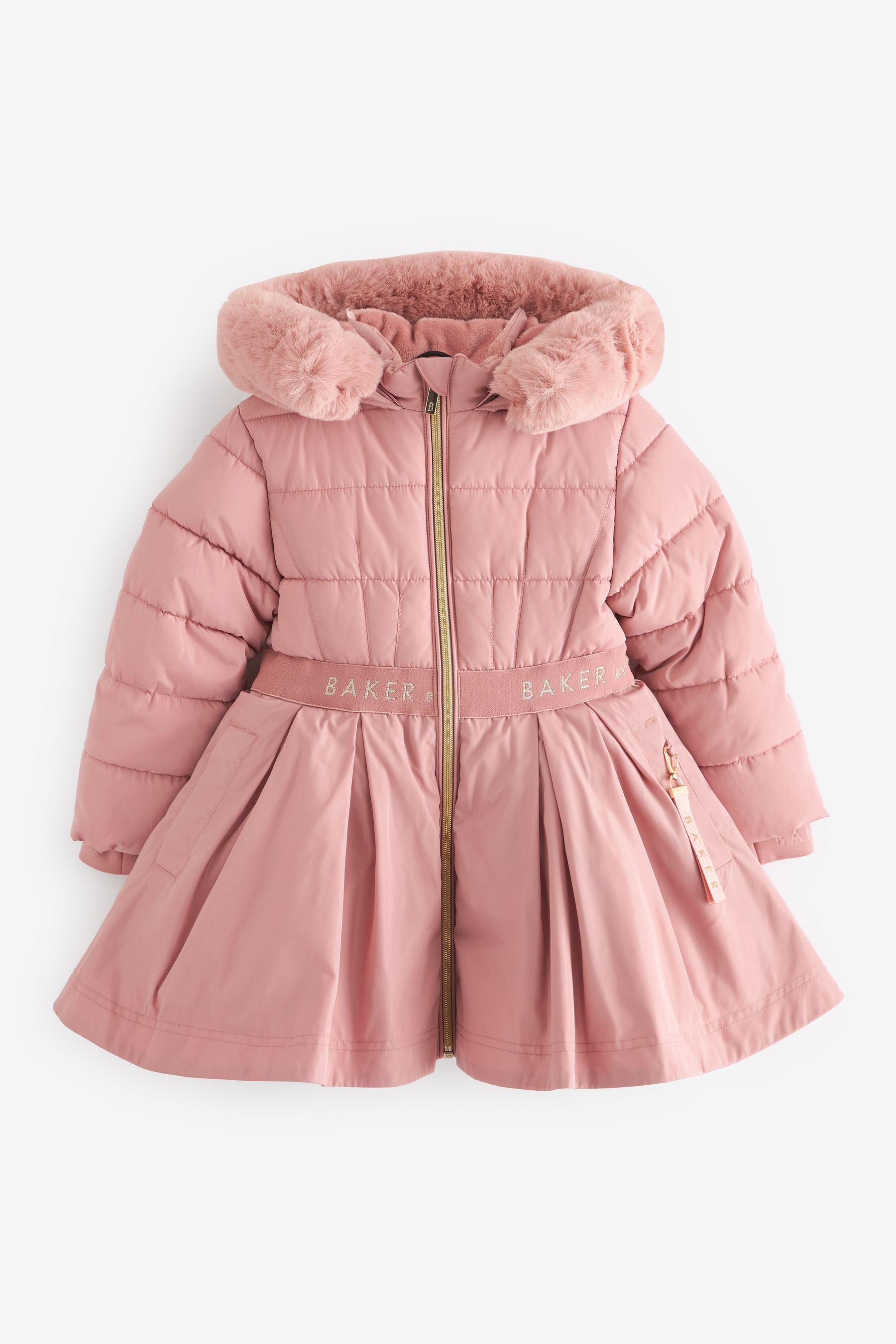 Pink Baker by Ted Baker Shower Resistant Skirted Coat