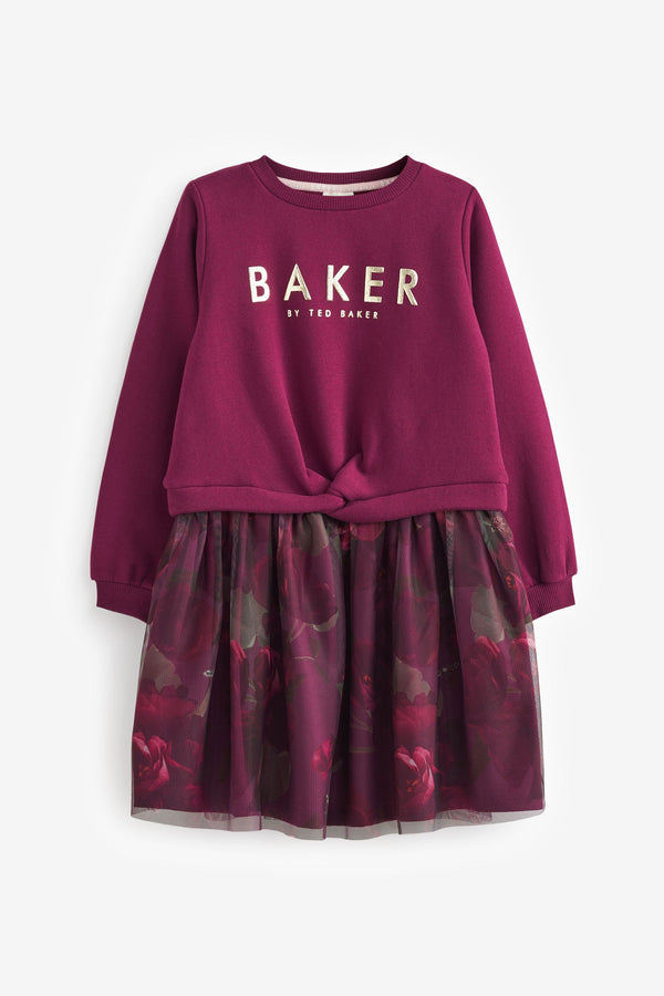 Plum Purple Baker by Ted Baker Plum Purple Burgandy Mockable Dress