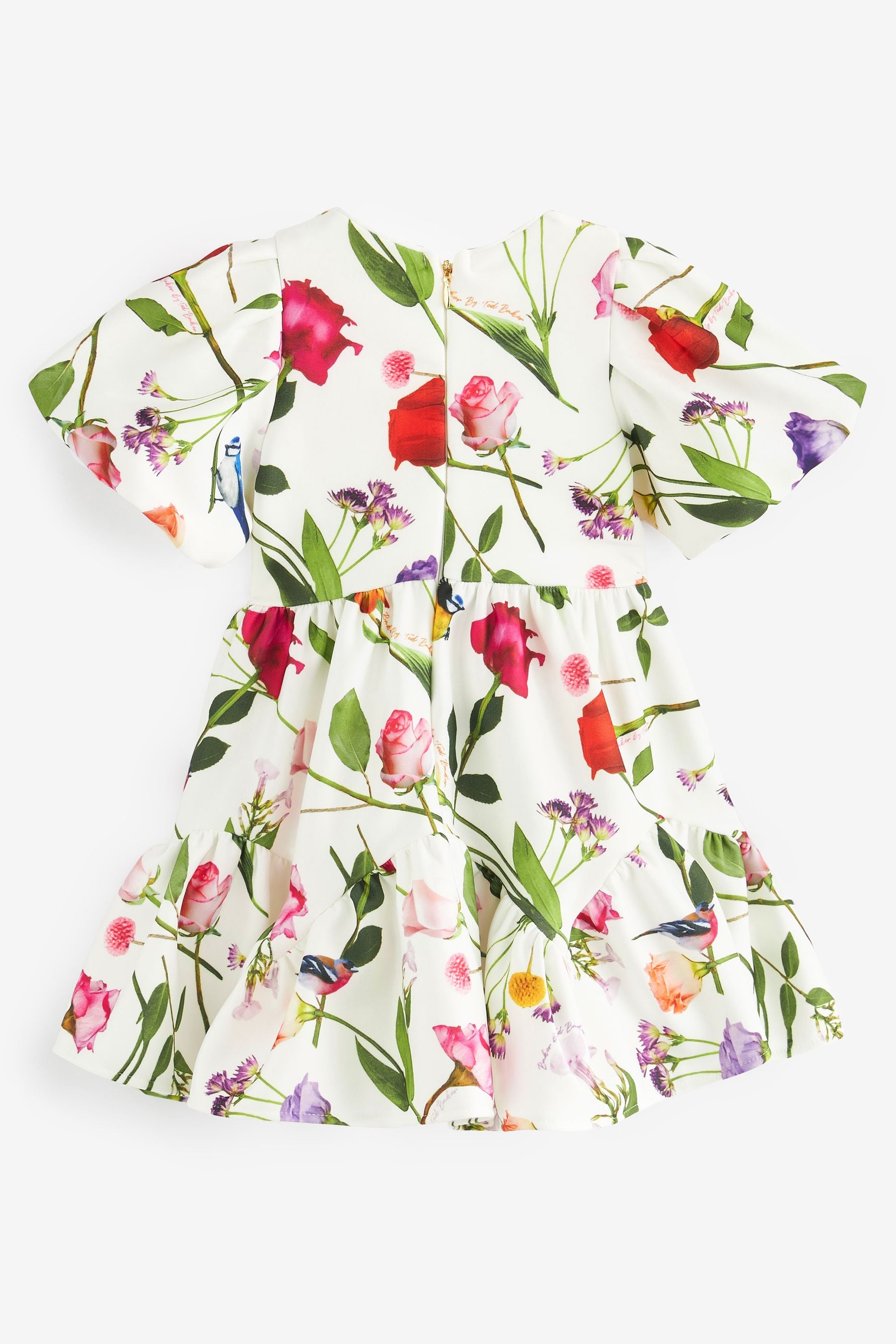 White Baker by Ted Baker Floral Scuba White Dress