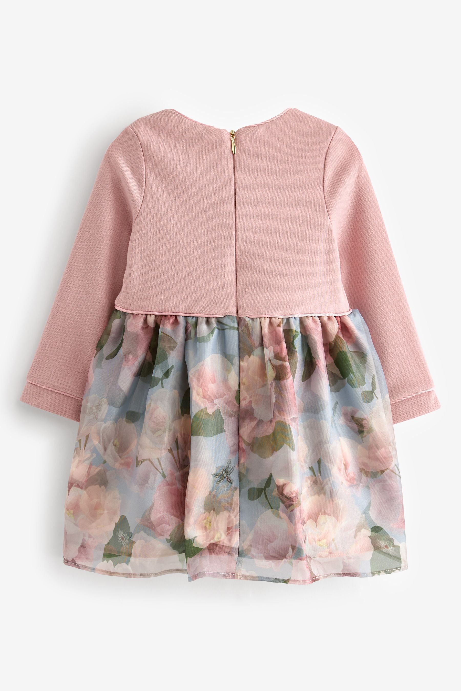 Pink Baker by Ted Baker (0-6yrs) Pink Long Sleeve Organza Dress