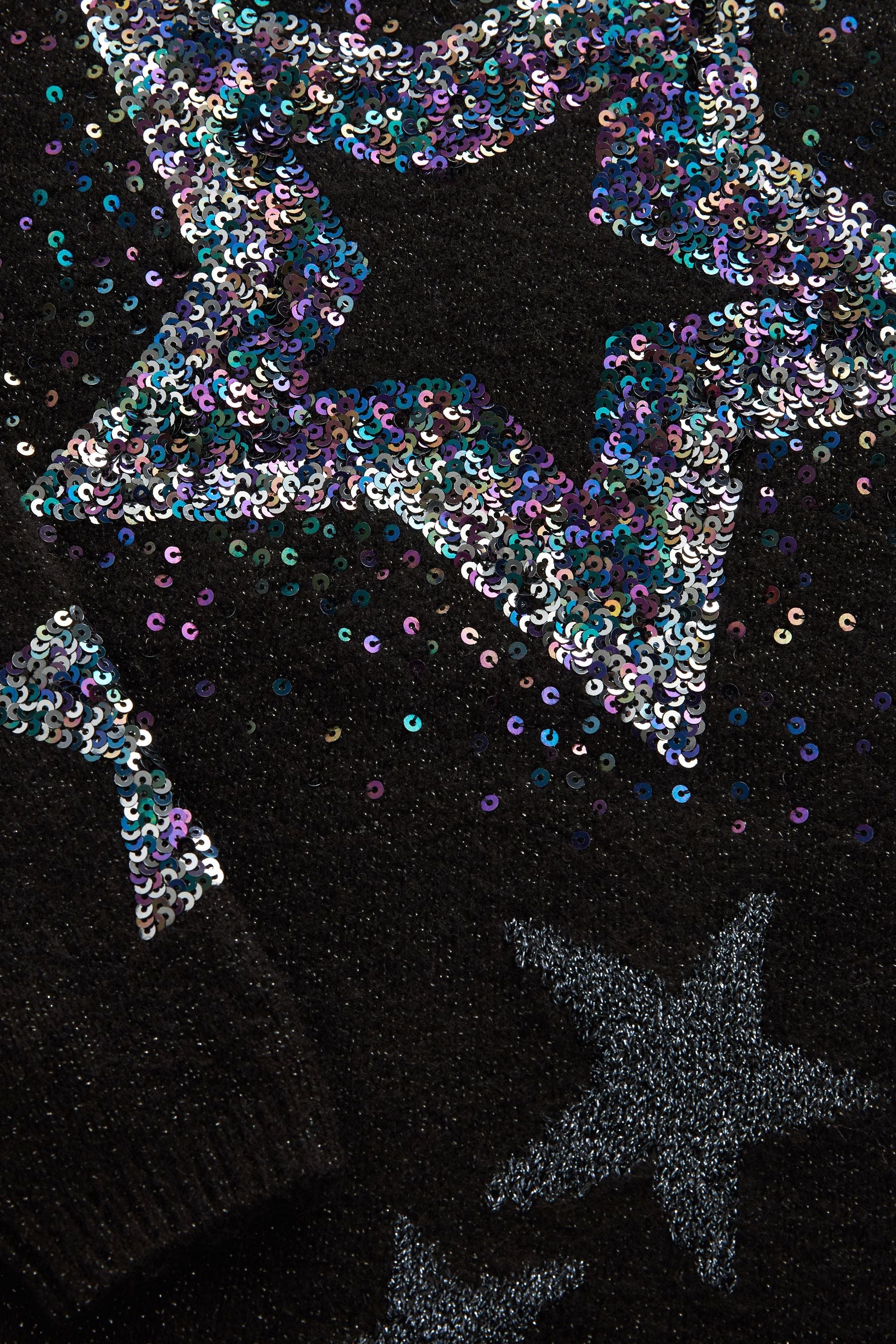 Black Sequin Jumper Dress (3-16yrs)