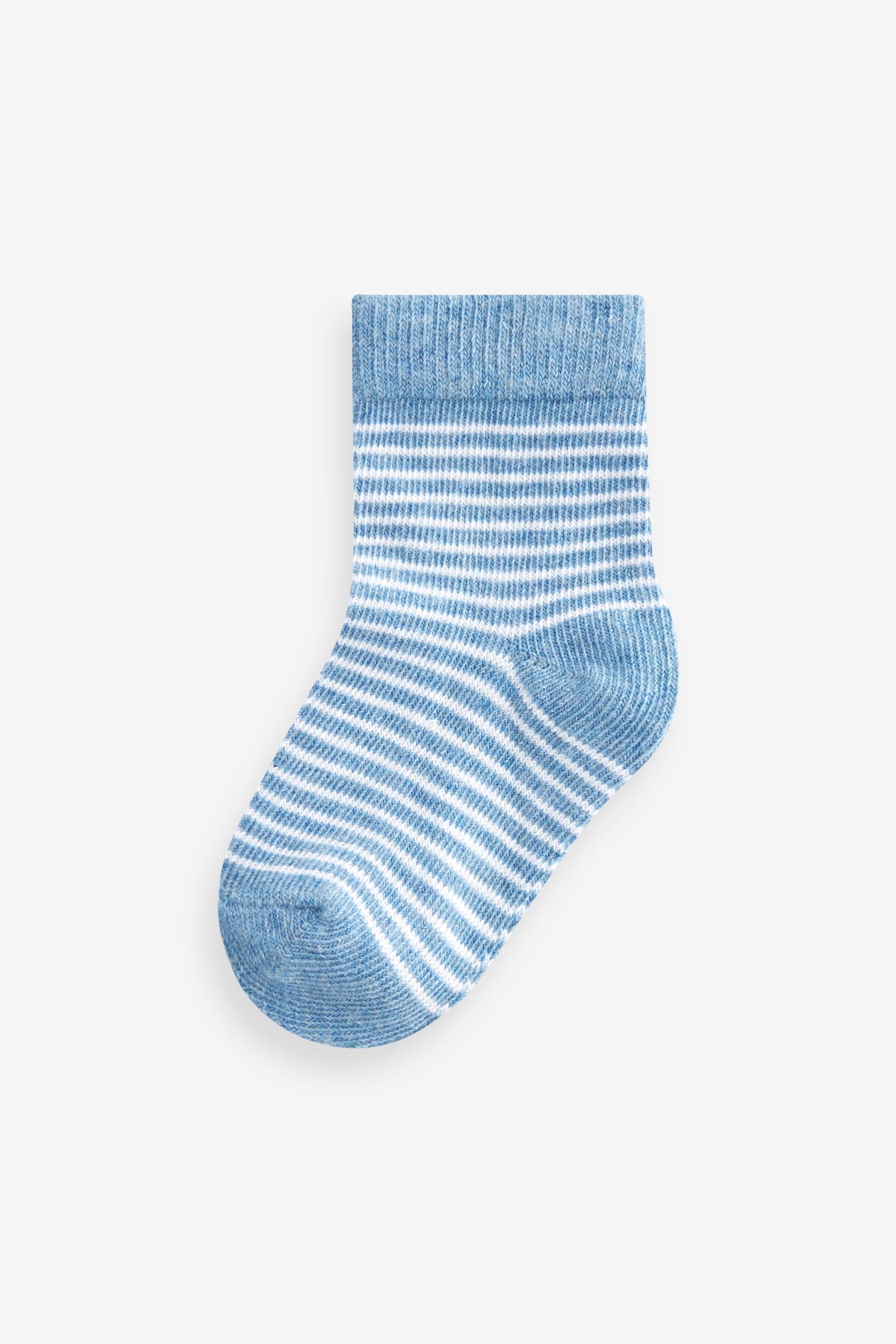 Blue/Green Baby Socks 5 Pack (0mths-2yrs)