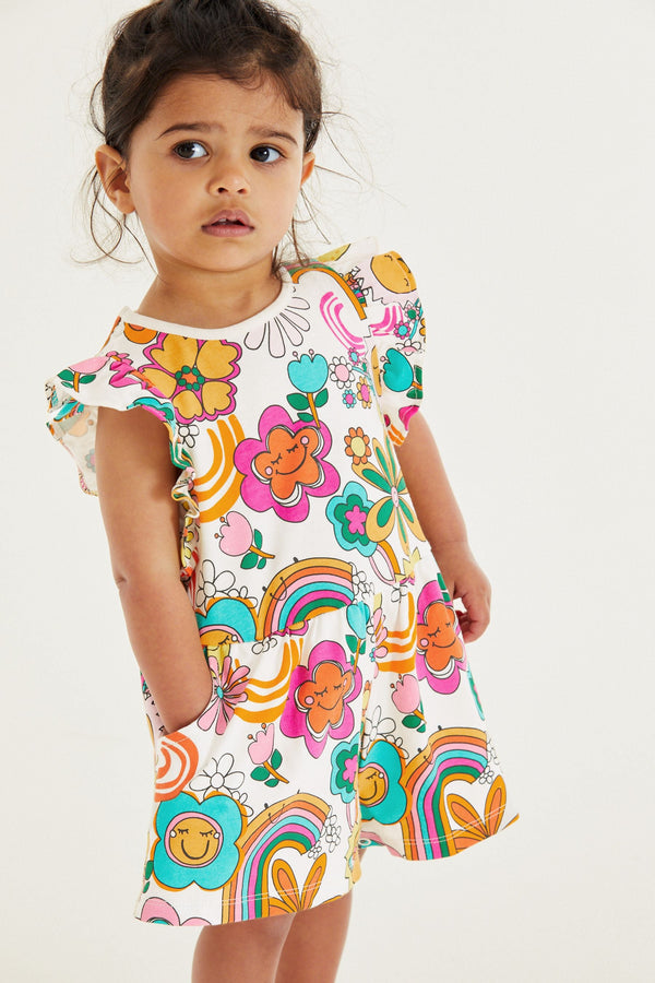 Multicolour Short Sleeve Playsuit (3mths-7yrs)