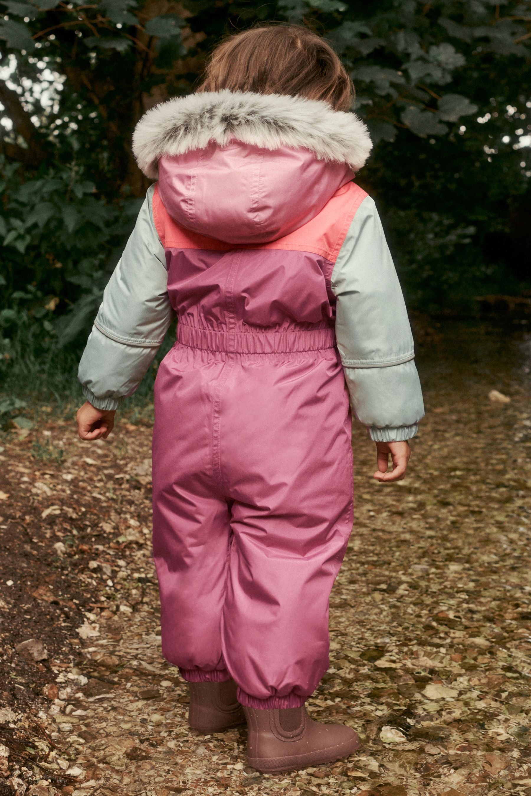 Pink Waterproof Colourbock Snowsuit (3mths-7yrs)