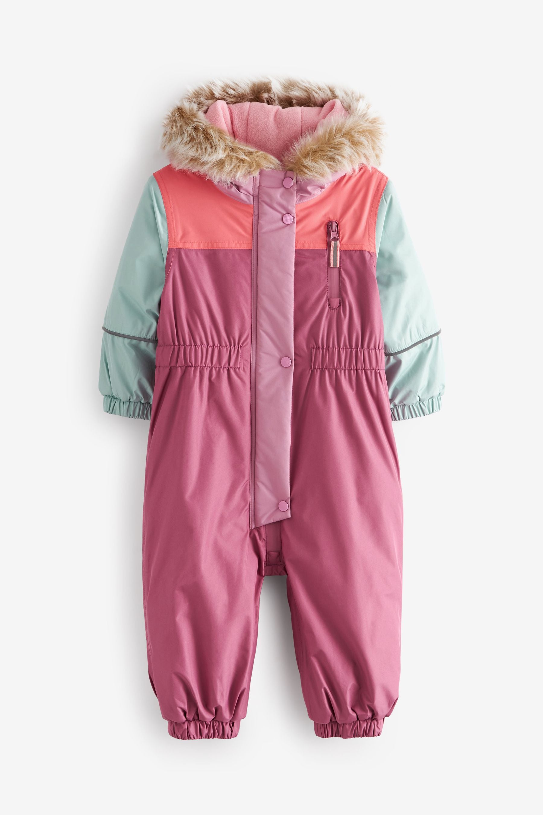 Pink Waterproof Colourbock Snowsuit (3mths-7yrs)