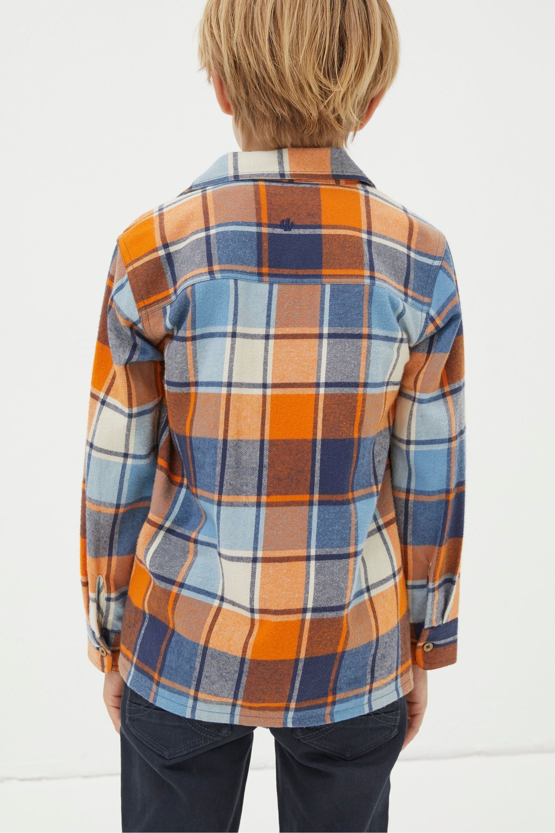 Orange FatFace Arlo Check Shirt