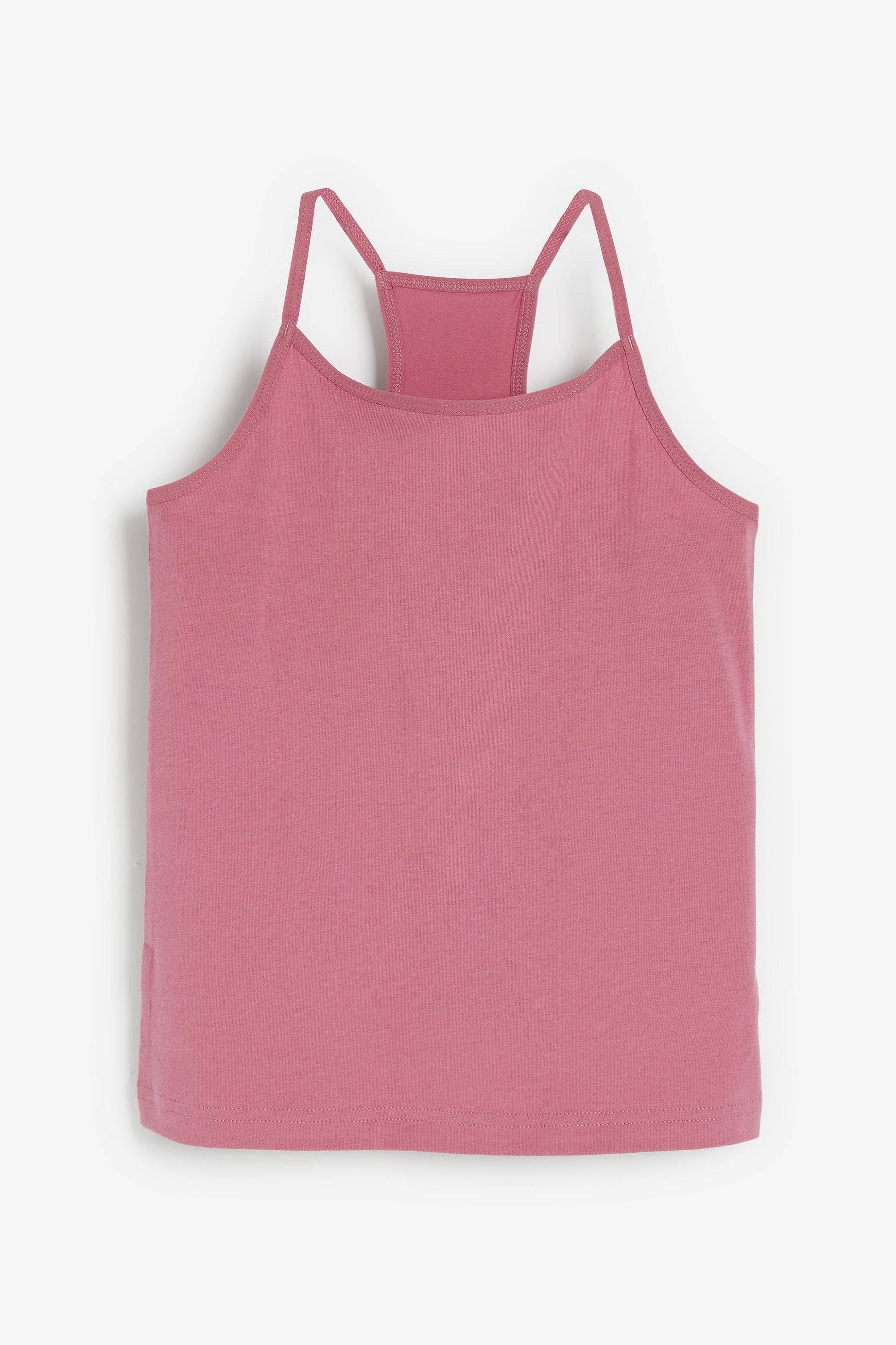 Pink/Ecru/Grey 3 Pack Racer Back Strappy Cami Vests (1.5-16yrs)