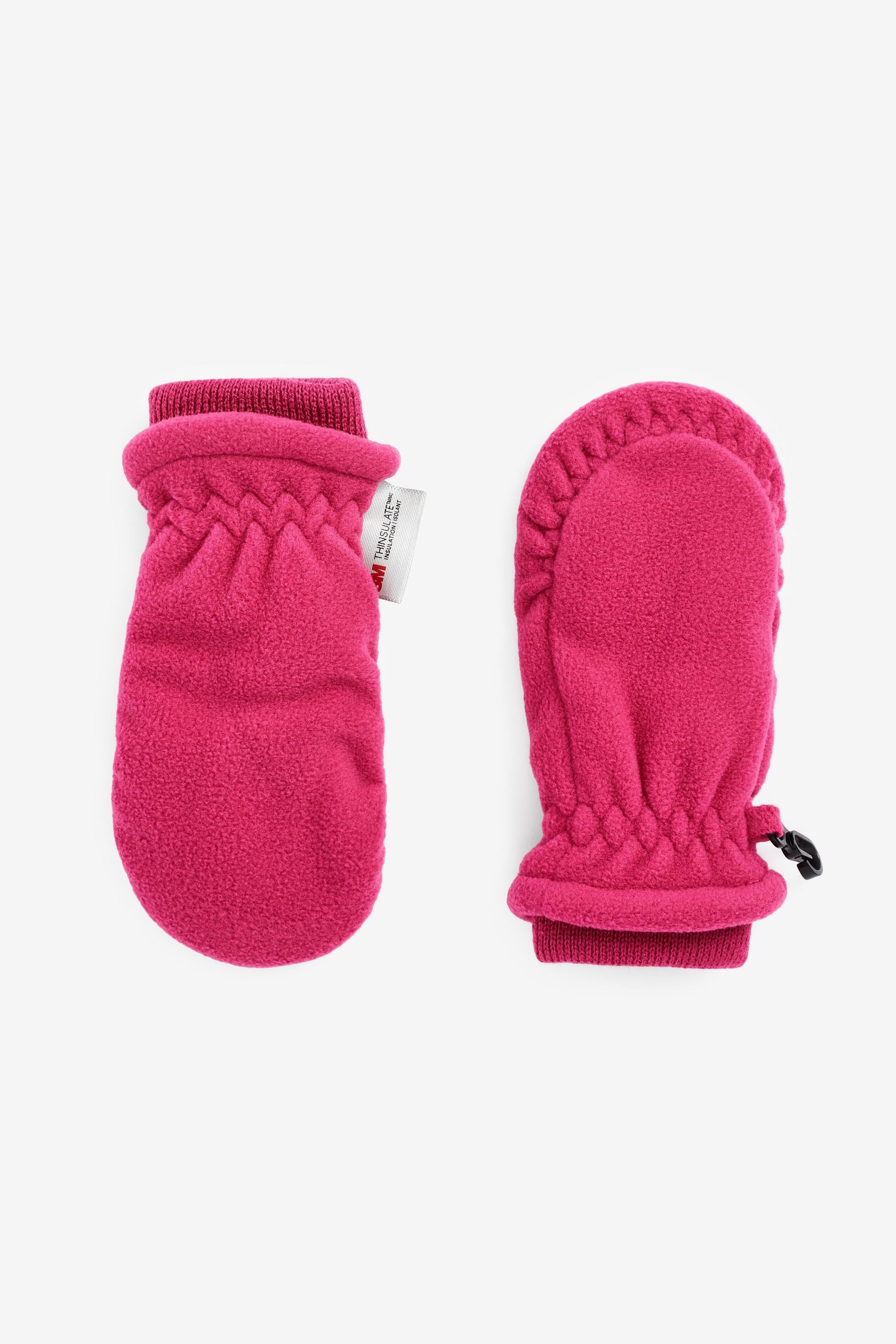 Pink/Navy Thermal Fleece Mitts 2 Pack (3mths-6yrs)