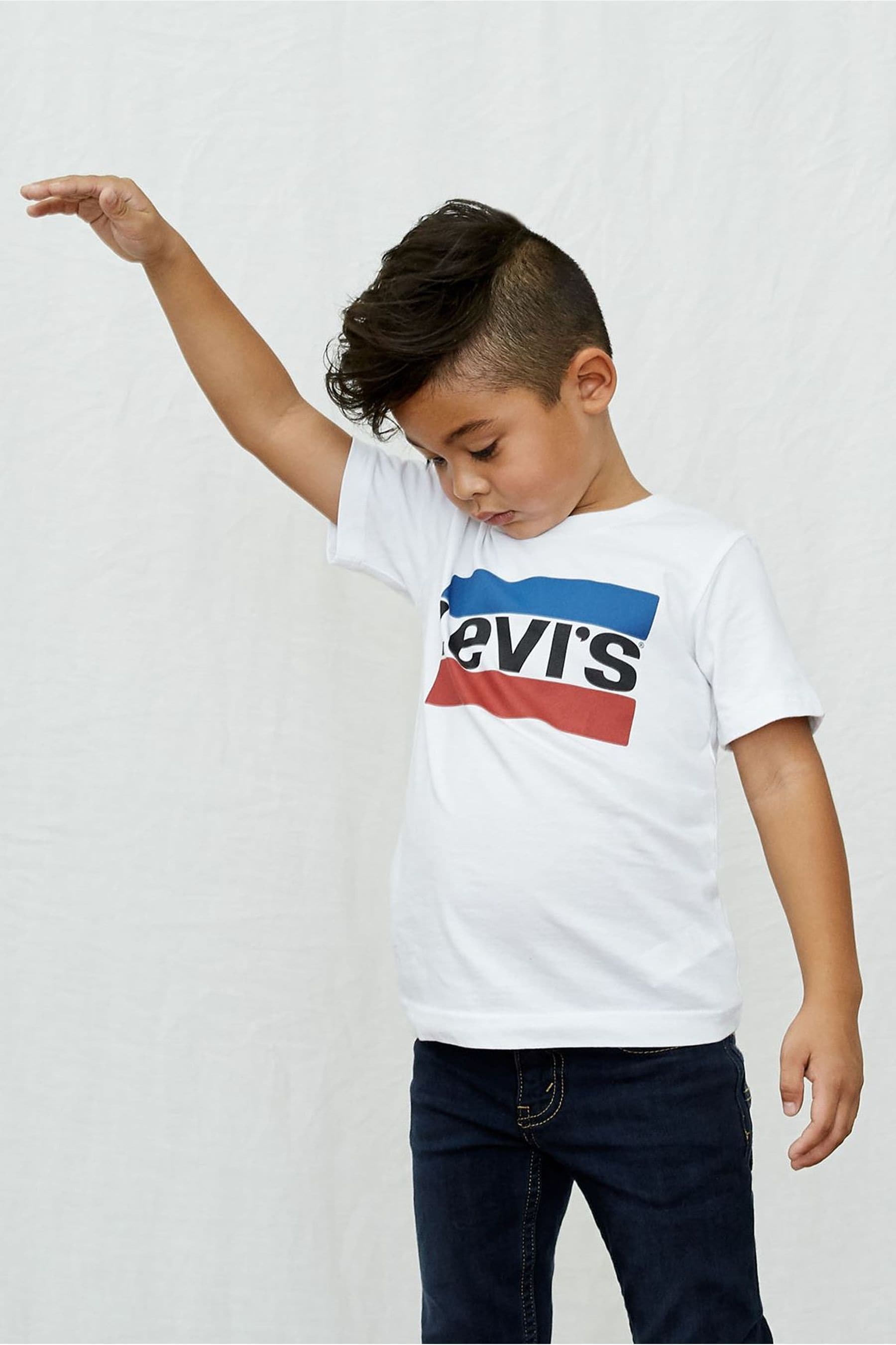 White Levi's® Sports Kids Logo T-Shirt