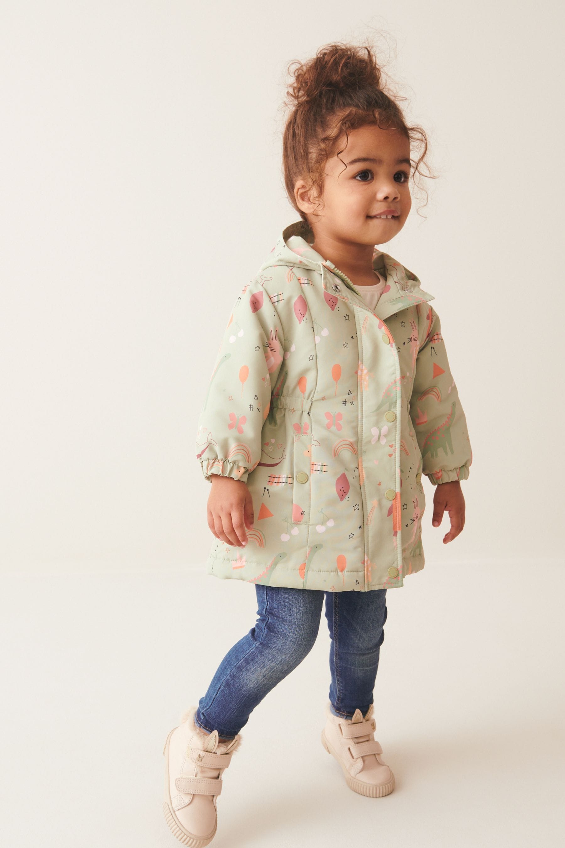 Sage Green Shower Resistant Character Jacket (9mths-7yrs)