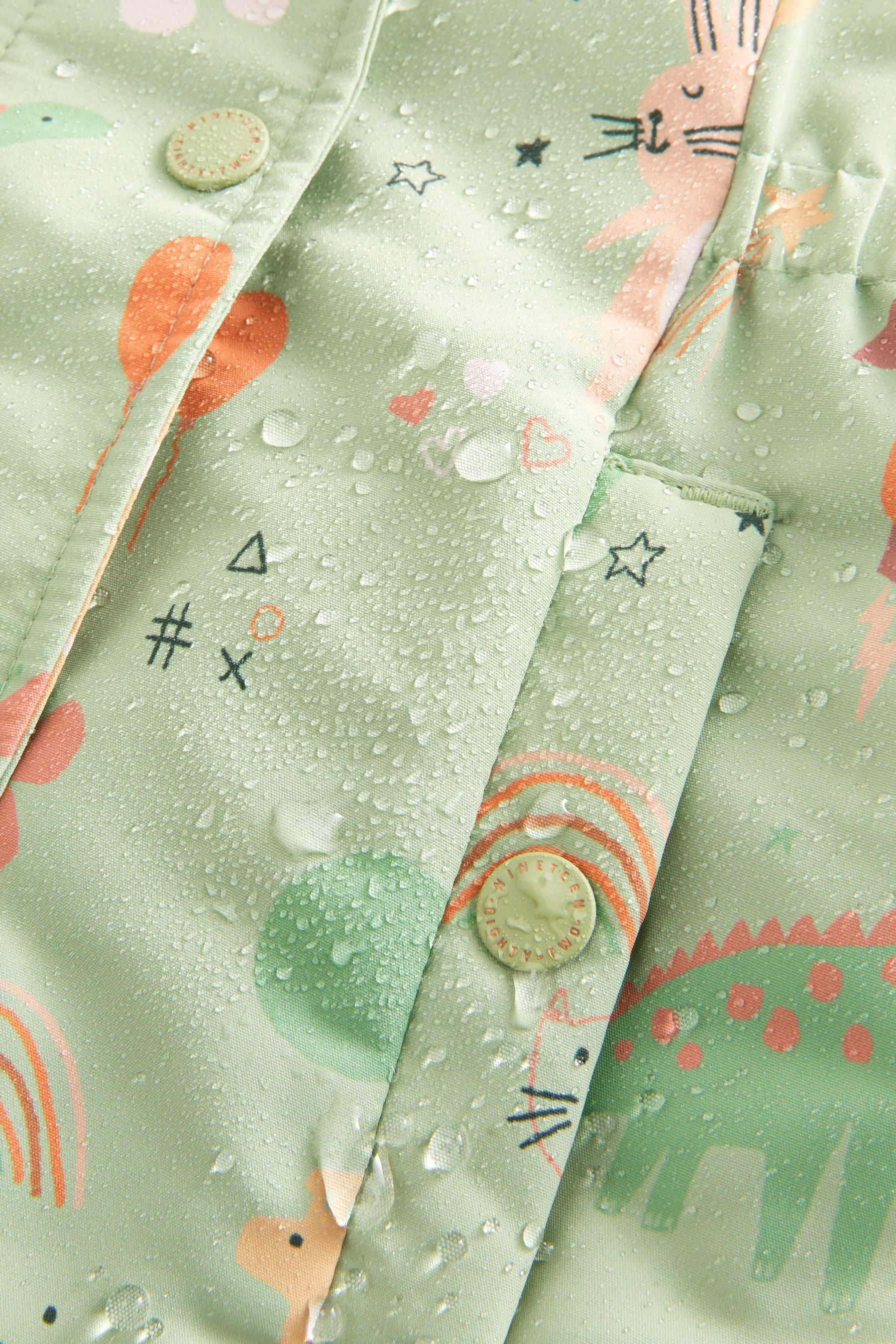 Sage Green Shower Resistant Character Jacket (9mths-7yrs)