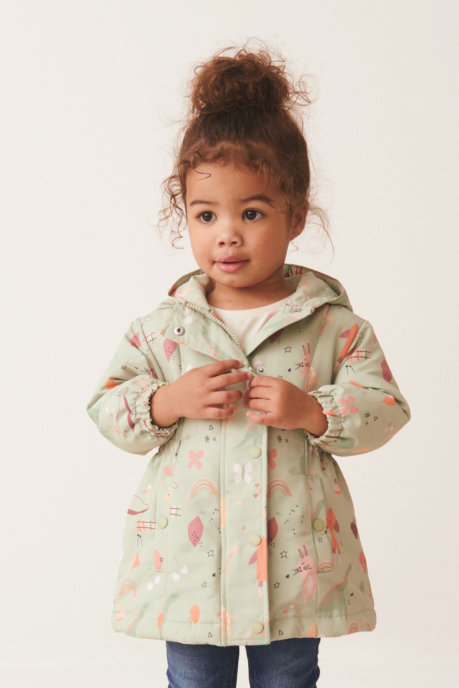 Sage Green Shower Resistant Character Jacket (9mths-7yrs)