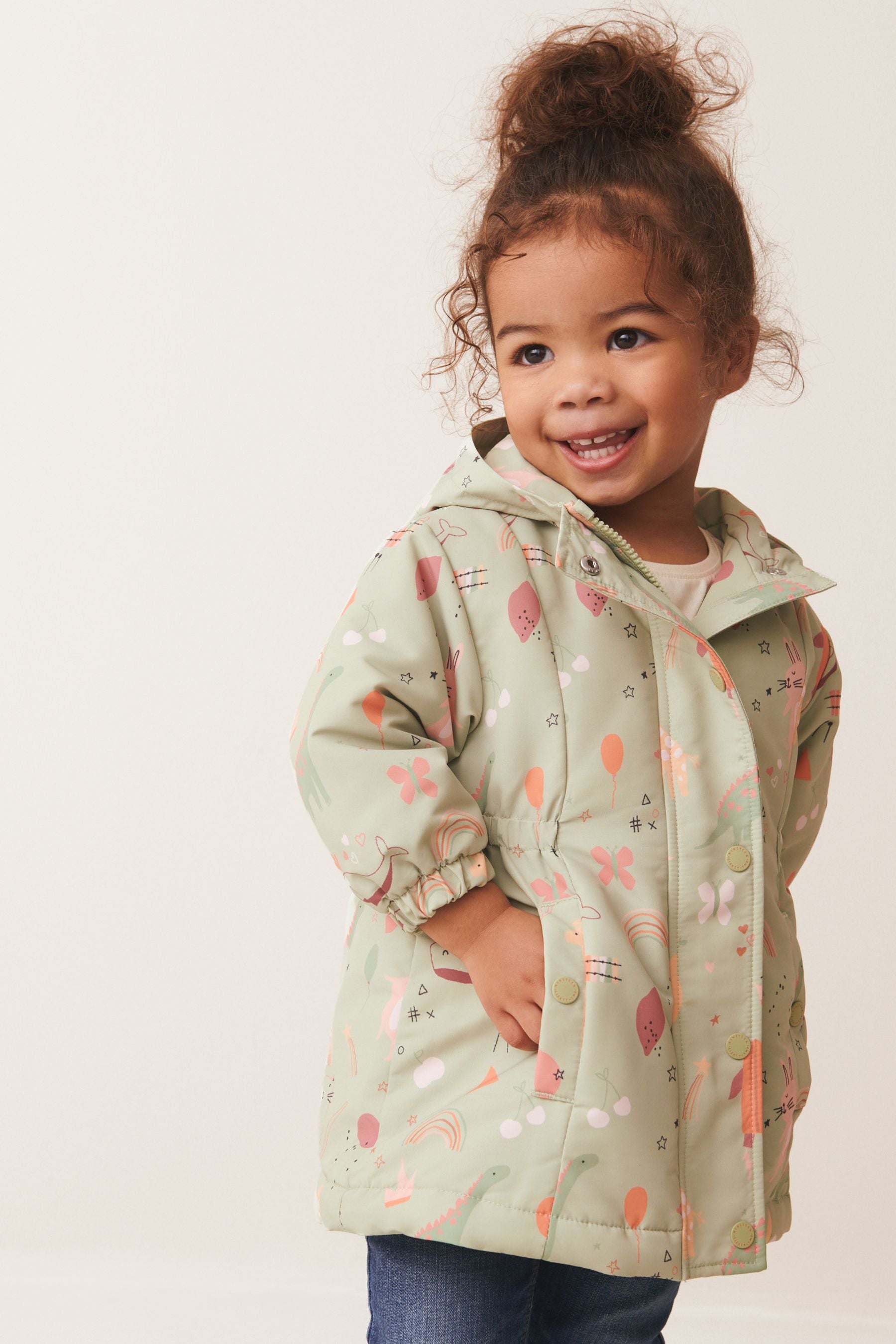 Sage Green Shower Resistant Character Jacket (9mths-7yrs)