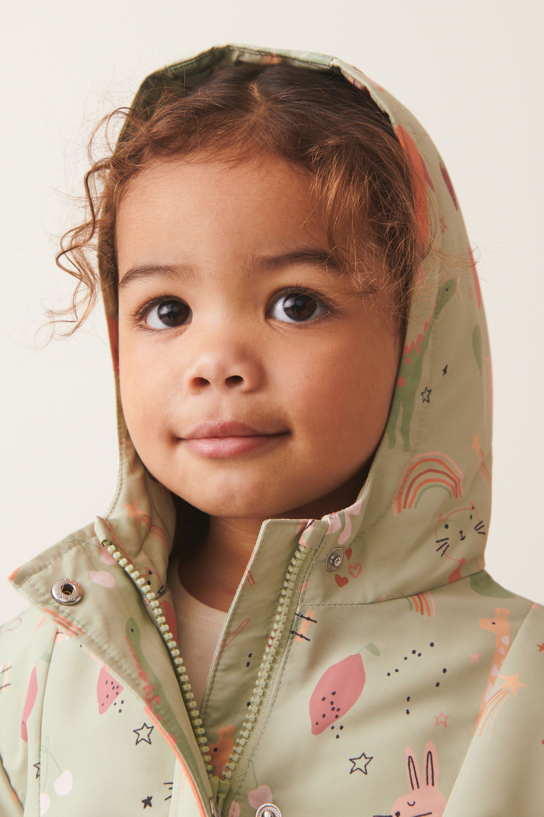 Sage Green Shower Resistant Character Jacket (9mths-7yrs)