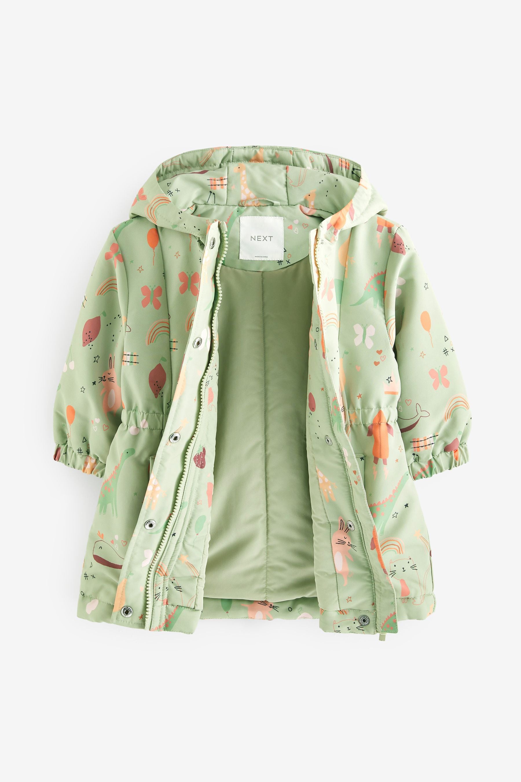 Sage Green Shower Resistant Character Jacket (9mths-7yrs)