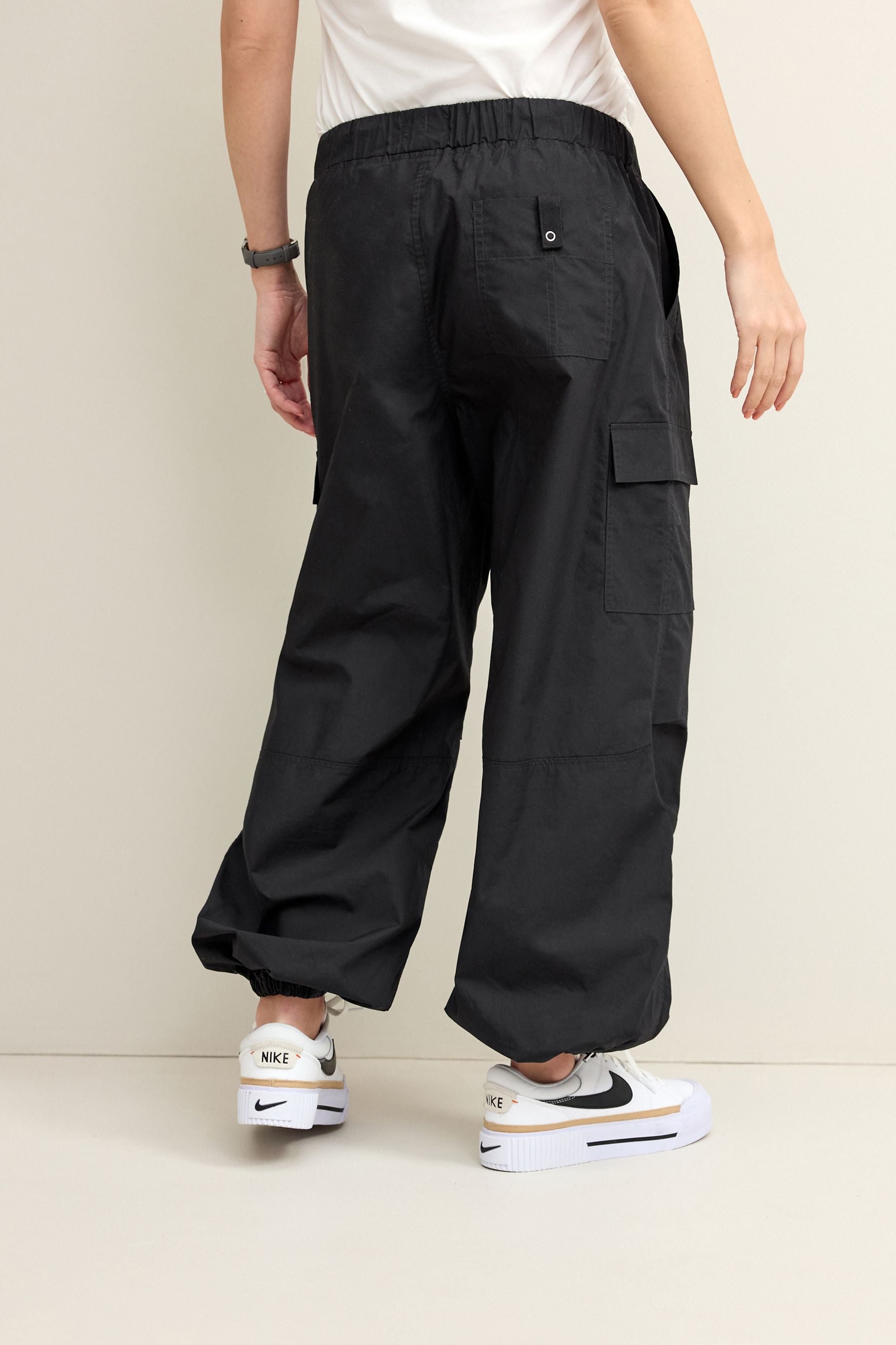 Black Maternity Utility Cargo Trousers