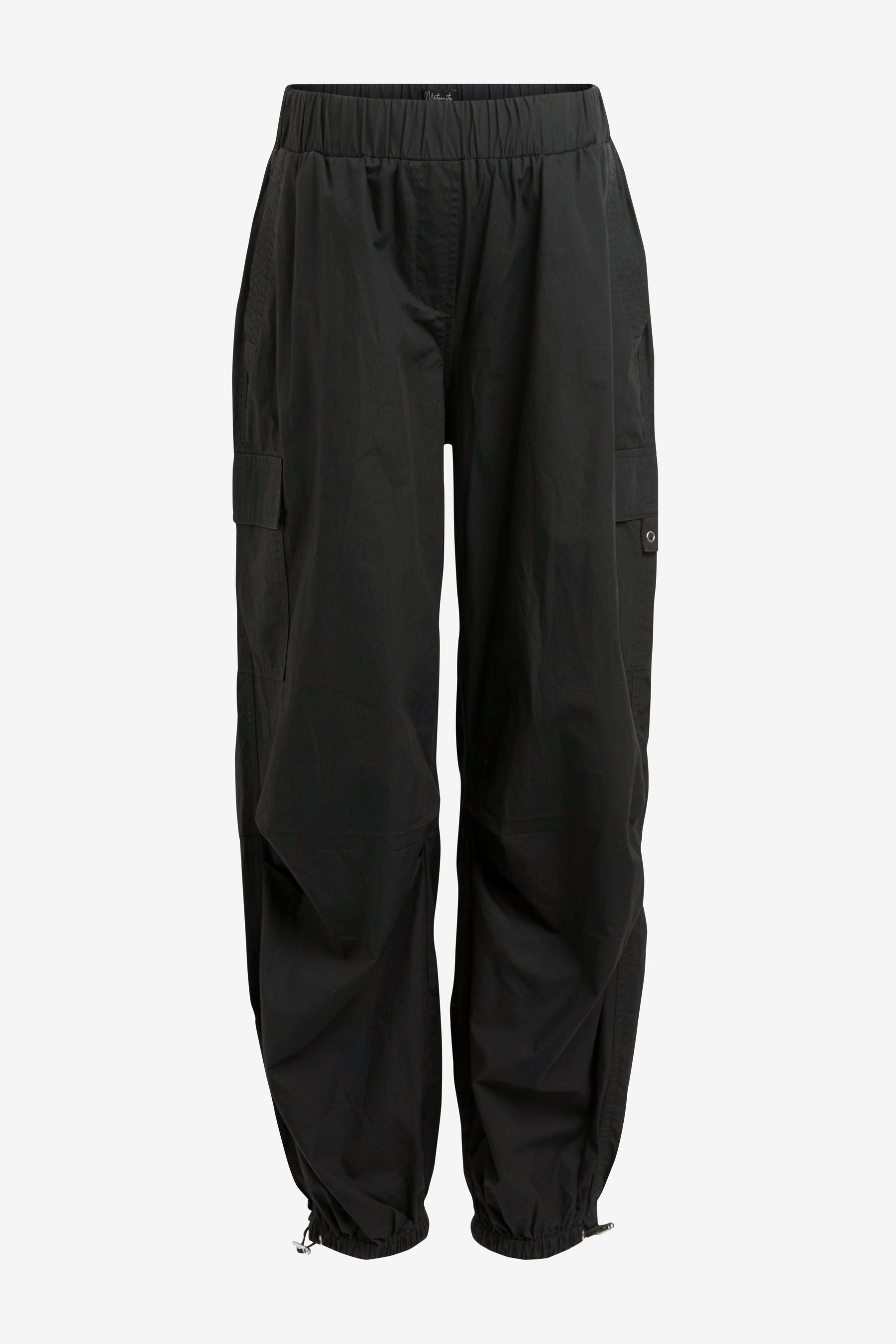 Black Maternity Utility Cargo Trousers