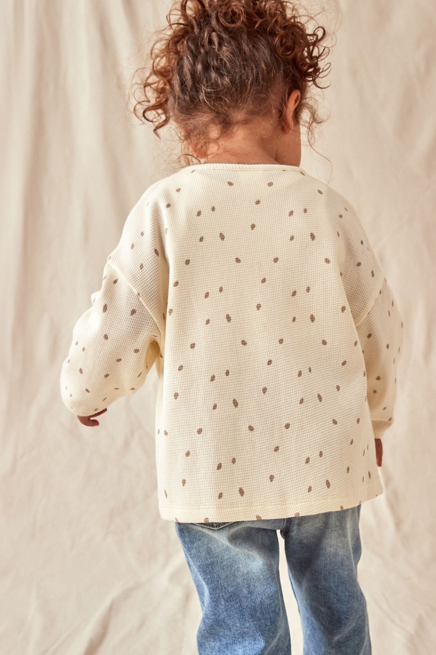 Neutral Spot Textured Cardigan (3mths-7yrs)