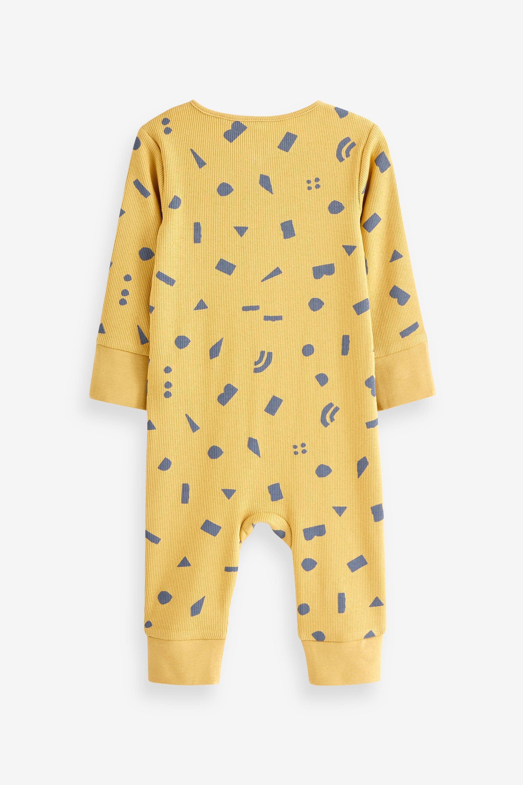 Blue/Yellow Baby Footless Sleepsuits 3 Pack (0mths-3yrs)