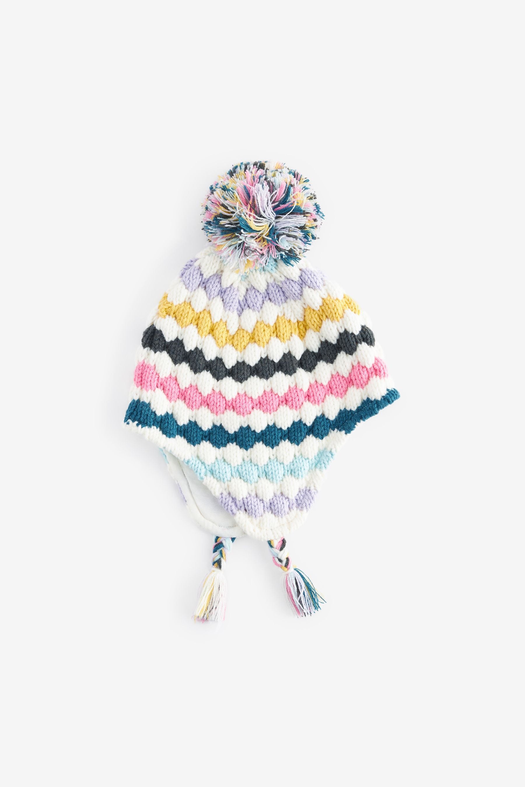 Rainbow Rainbow Knit Trapper Hat (3mths-13yrs)