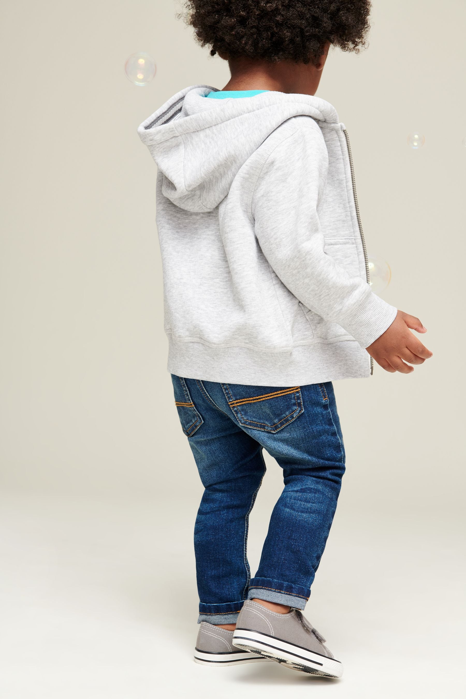 Grey Marl Essential Zip Through Hoodie (3mths-7yrs)